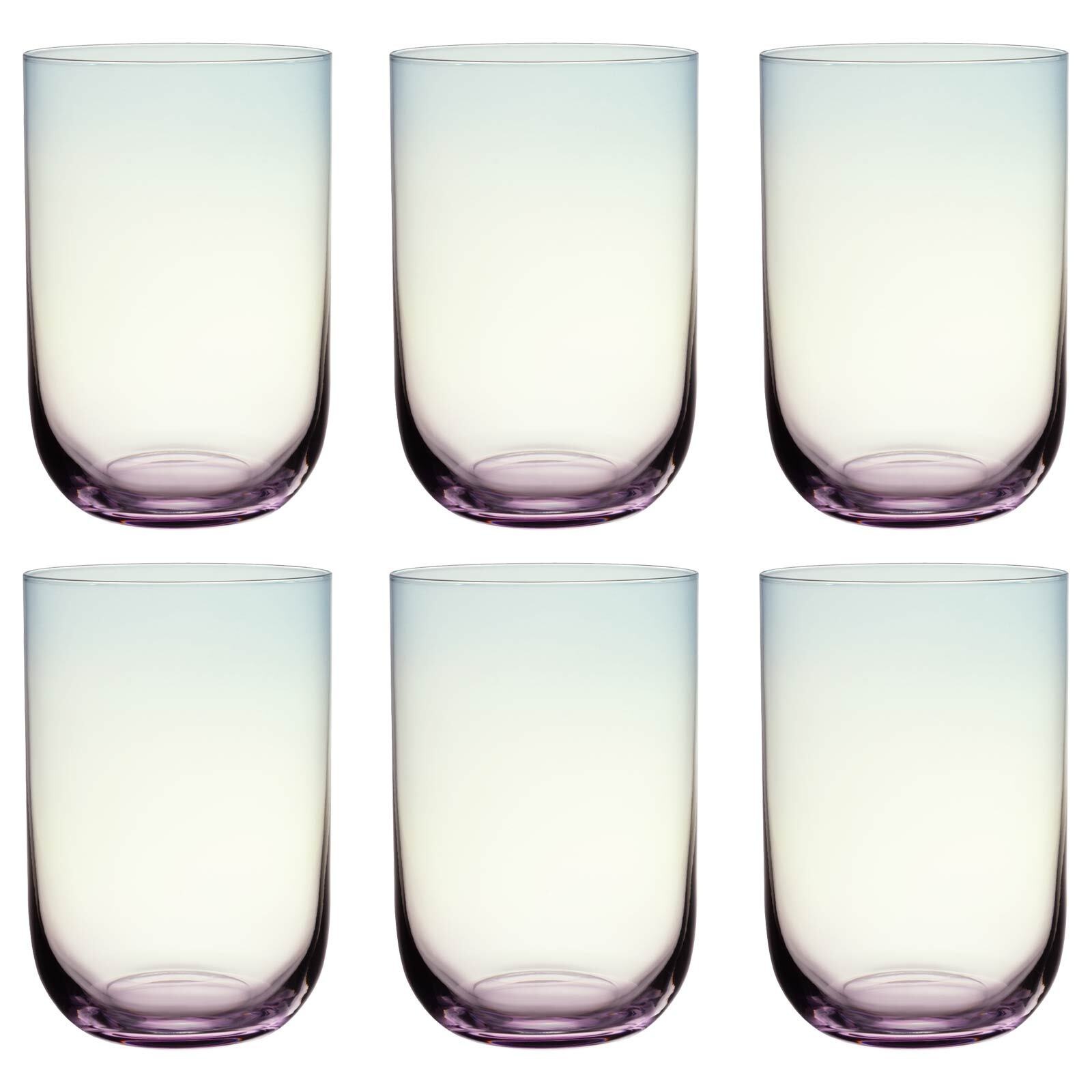 Longdrinkglas "Longdrinkbecher Like Glass 385 ml 6er Set", 6 tlg., bunt, LIKE. BY VILLEROY & BOCH, Trinkgefäße