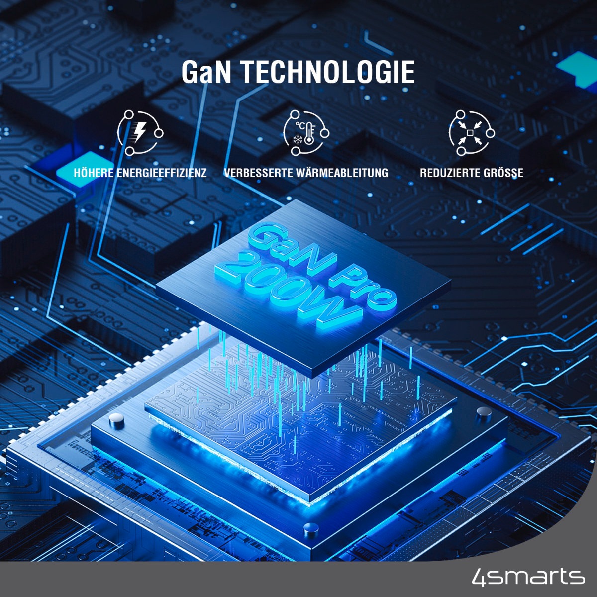 4smarts USB-Ladegerät »GaN Flex Pro 200 W 4 USB-C«