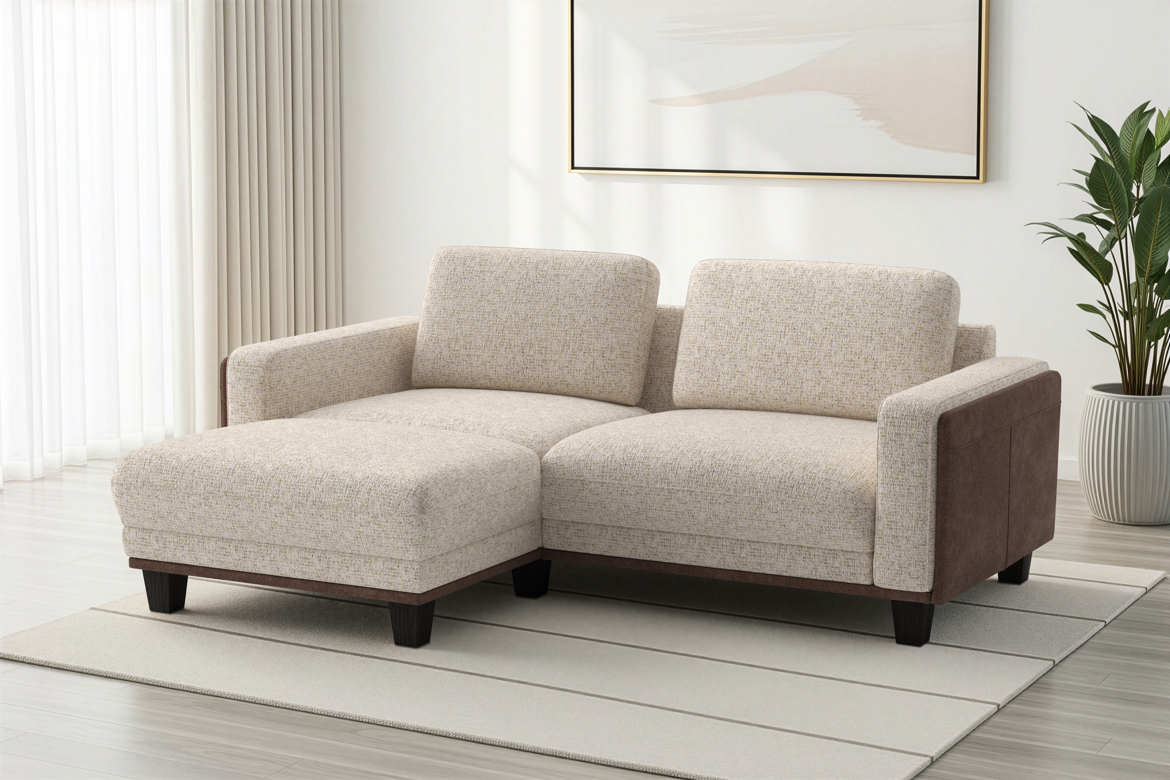 sit&more Ecksofa "Concept" Modernes Sofa in drei Fußfarben zur Auswahl