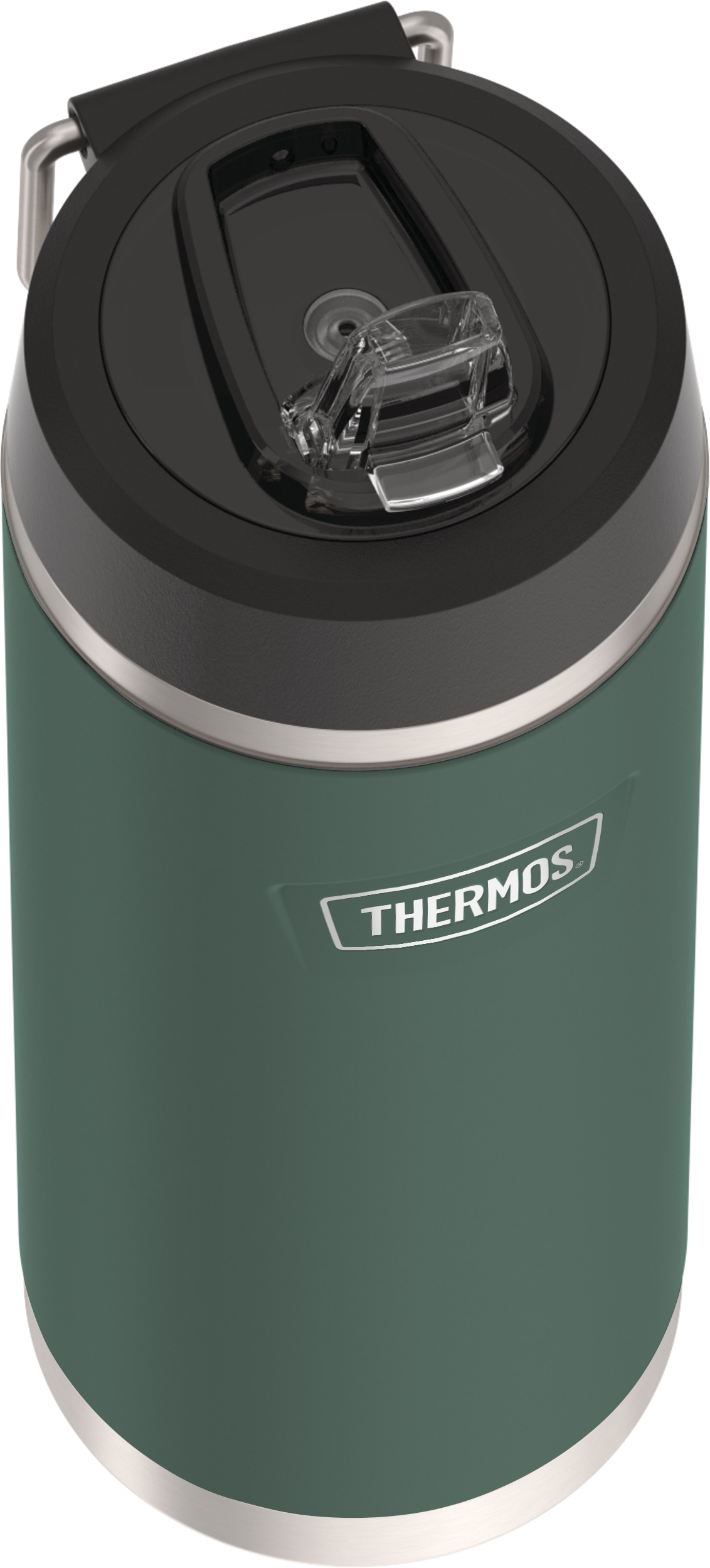 THERMOS Isolierflasche »ICON WATER BOTTLE, Edelstahlkörper, spülmaschinenfest«, (1 tlg.), 0,71l, 12h kalt, schappsicher mit einklappbarem Flip-Strohalm