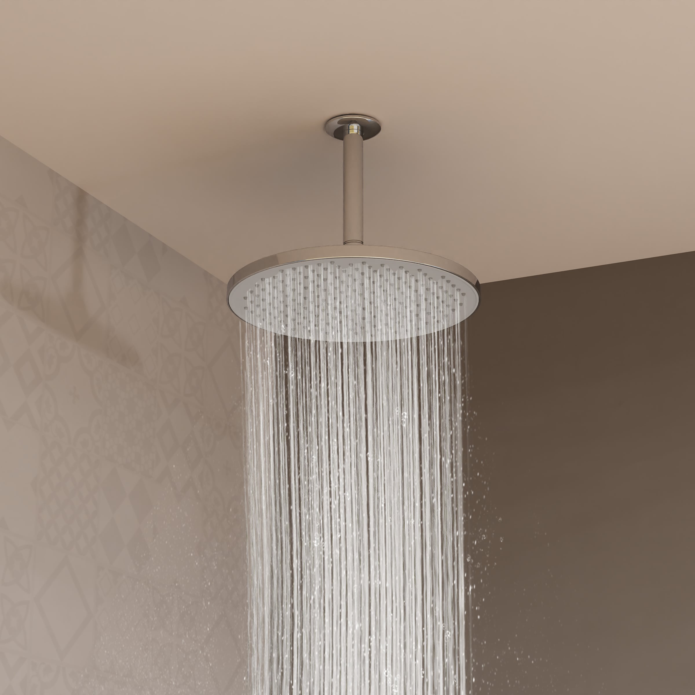 Schütte Duschsystem "KARIBIK" Brause-Komplettset, schwarz matt, für die Dusche, Überkopfbrauseset
