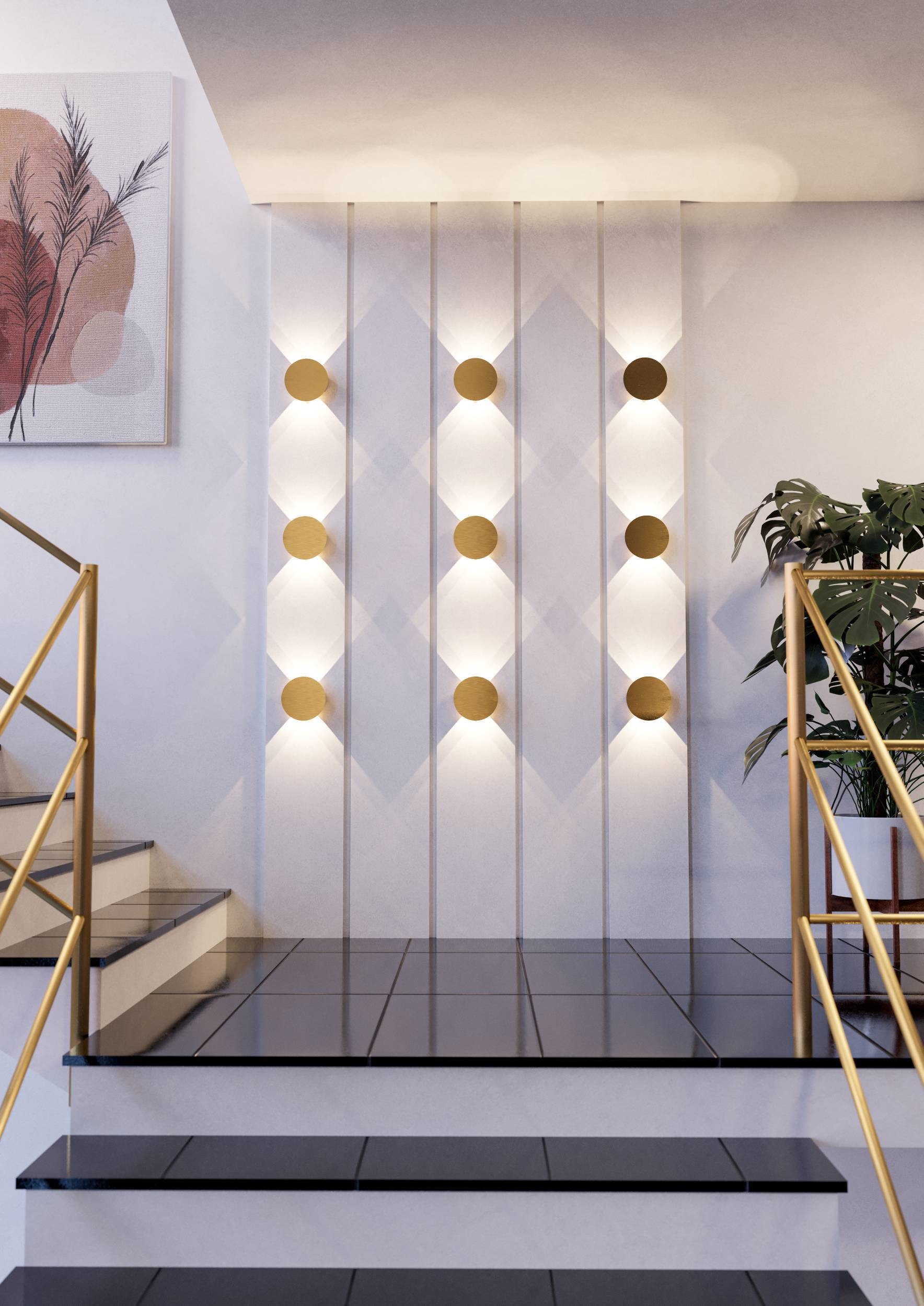 EGLO Wandleuchte »Talamello Wandlampe, Wandspot, Metall, indirekte Beleuchtung, Lampe« LED-Modul 1 Stk. Warmweiß Wand-/Deckenleuchte - Ø15 x AL4 cm - gold gebürstet - 4W inkl.