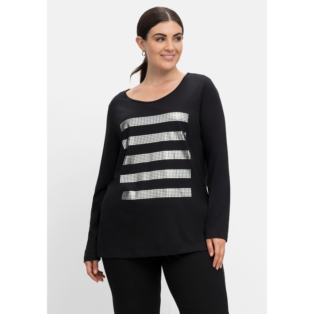 Sheego Langarmshirt »Große Größen« mit dekorativen Pailletten Sheego Langarmshirt »Große Größen« mit dekorativen Pailletten