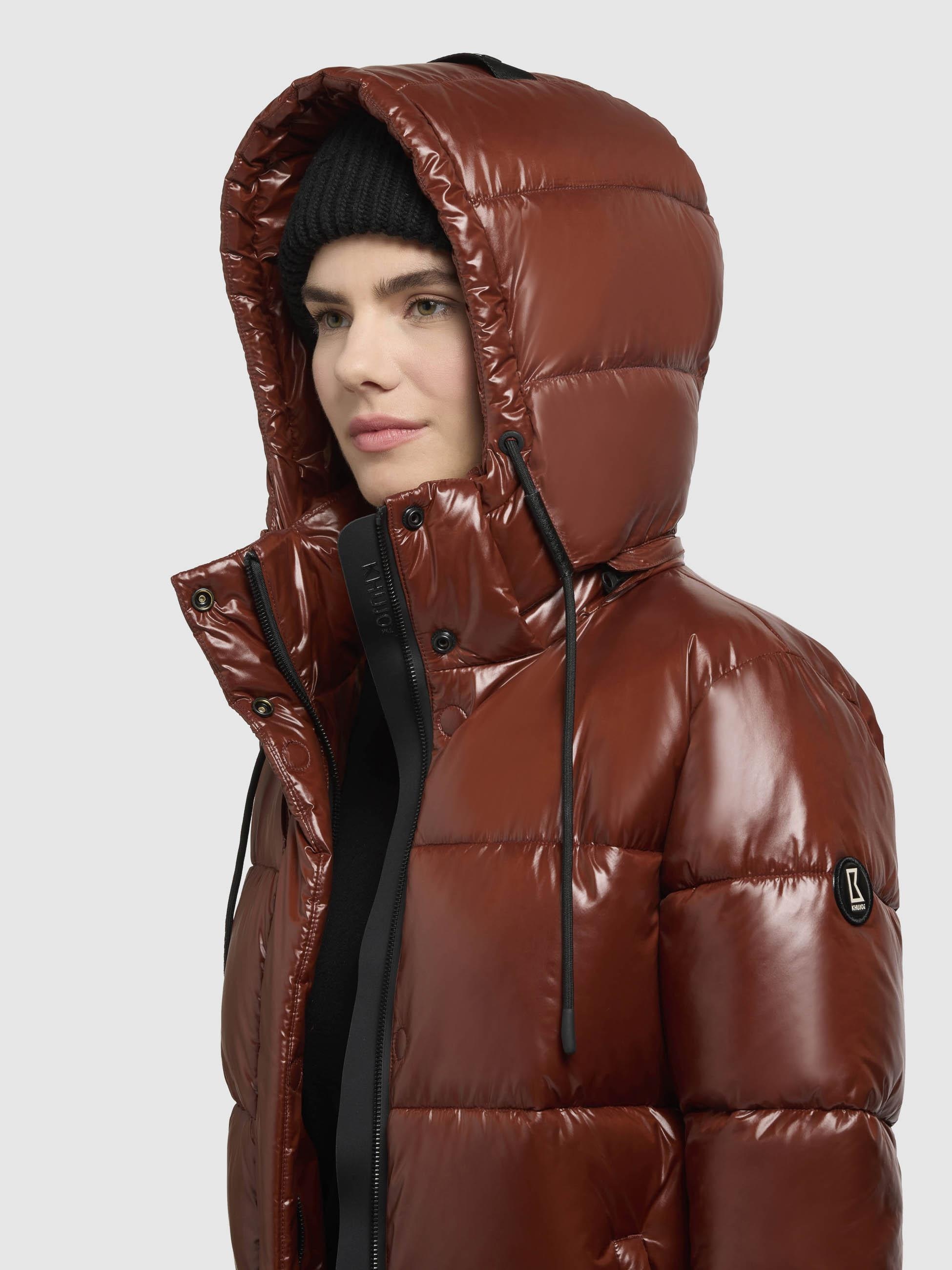 khujo Steppjacke »Jadet2-YM«, mit Kapuze, Schimmernder Winter Kurzmantel mit abnehmbarer Kapuze