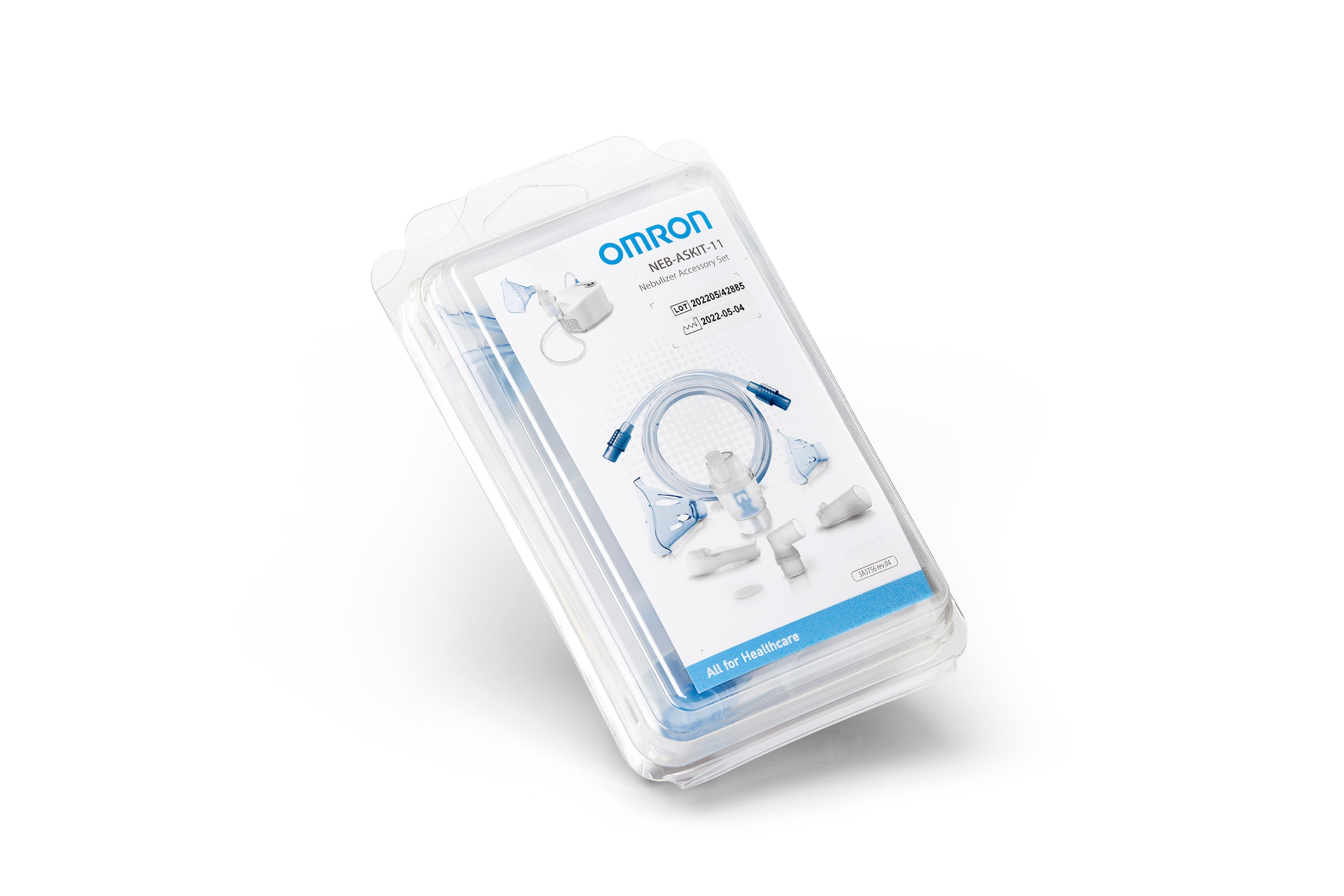 Omron Inhalationsgerät Zubehör »NEBASKIT-11 Yearpack, Zubehör für OMRON Inhalationsgeräte X101 & X102« für Kinder & Erwachsene, komplettes Nachkaufset mit Masken & Mundstück