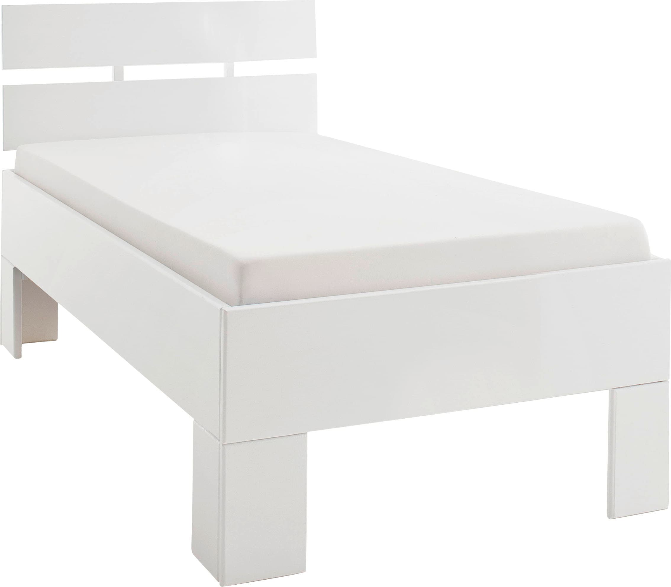 Home affaire Bettgestell "Progress Massivholzbett in 5 Größen, weiß lackier günstig online kaufen