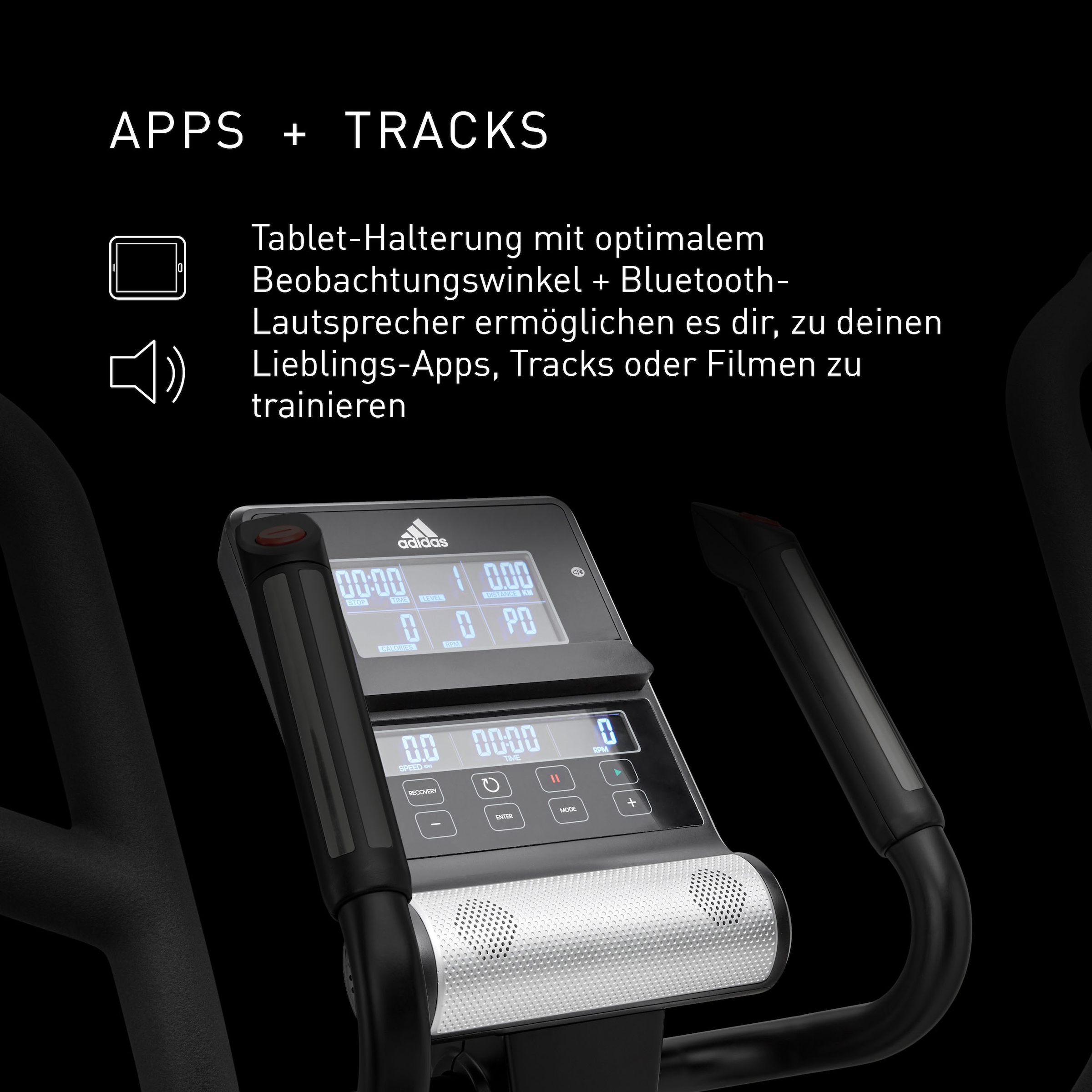 adidas Performance Ellipsentrainer-Ergometer »X-21FD«, (mit Höhen-Niveau-Regulierung)