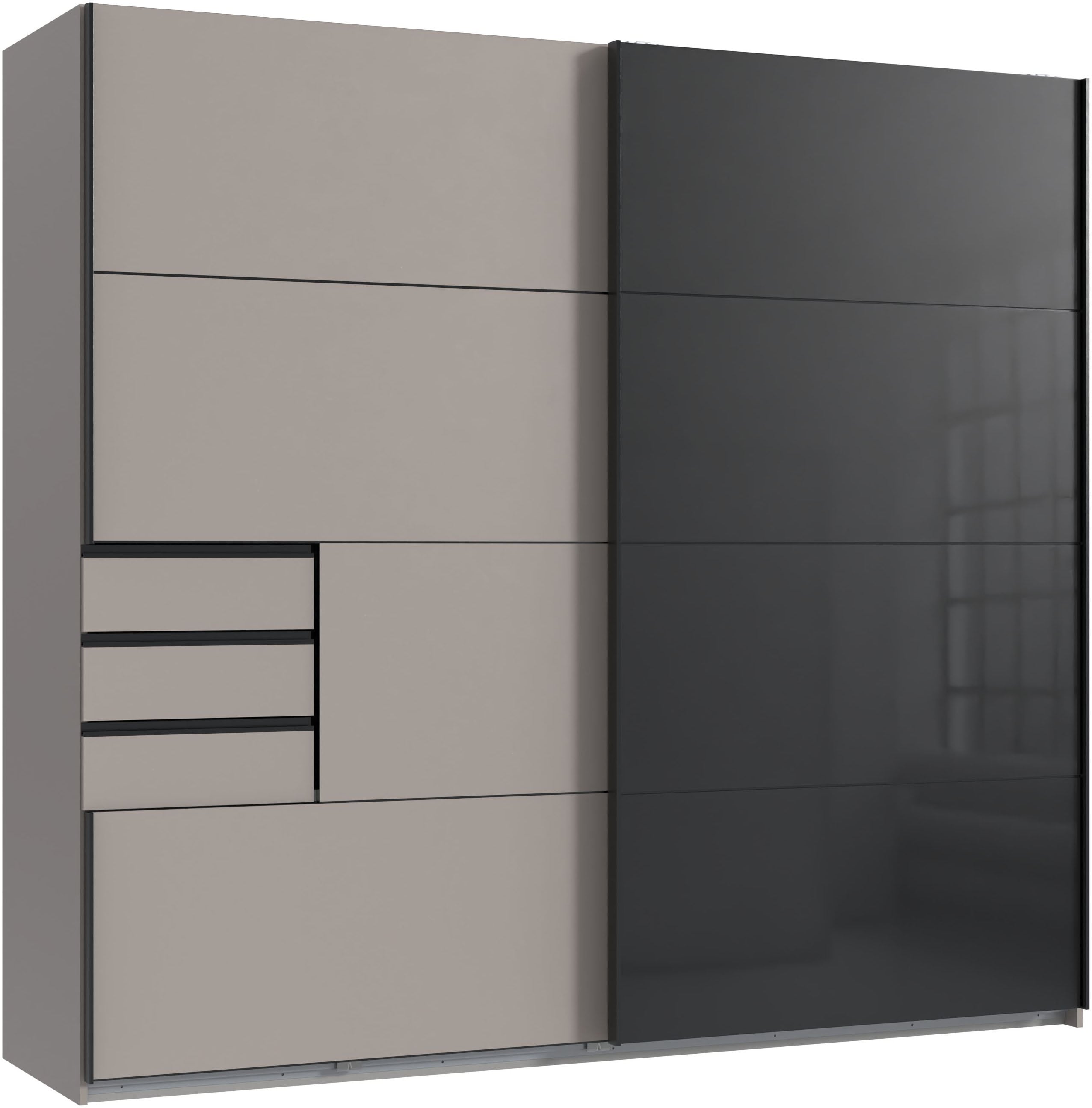 Wimex Schwebetürenschrank "Tilburg" mit Glaselementen