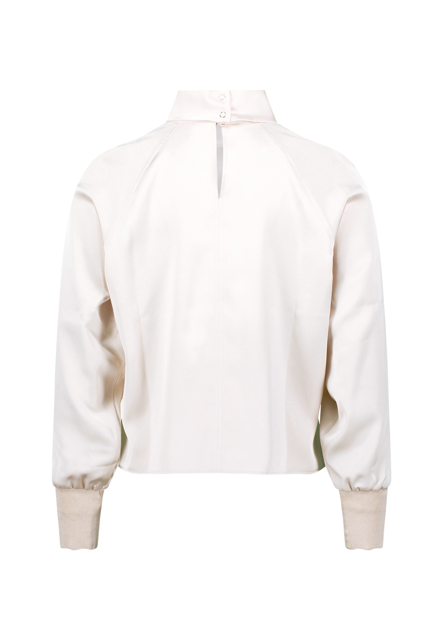 Zero Satinbluse »zero Damen Satinbluse mit Stehkragen«