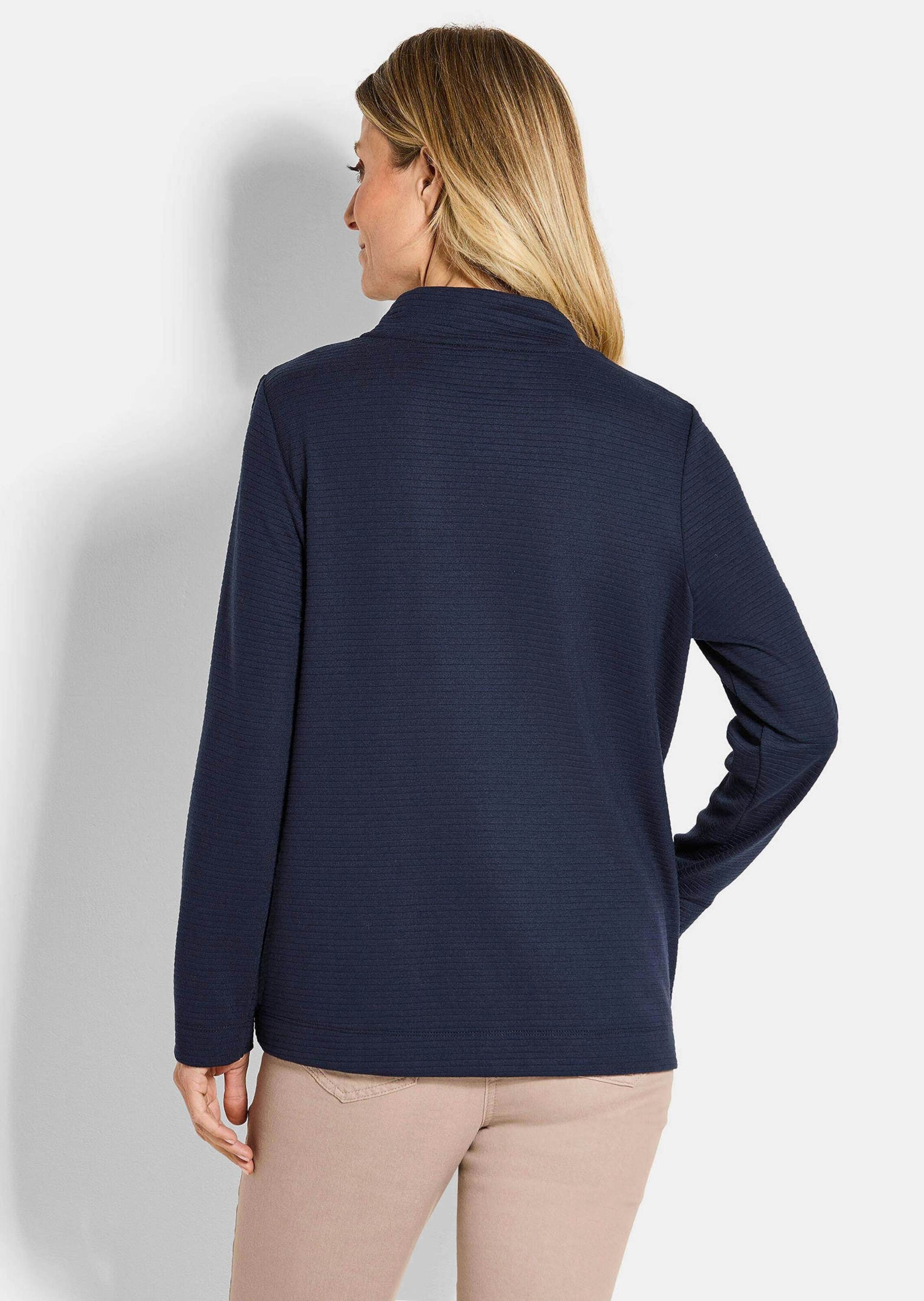 GOLDNER Kurzarmshirt »Kurzgröße Sweatshirt mit Kordeln«