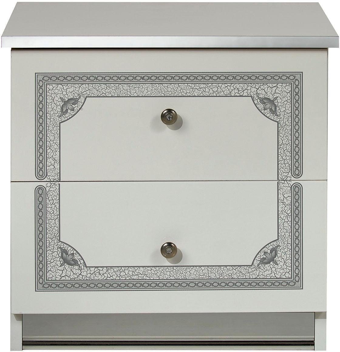 INOSIGN Schlafzimmer-Set »Greta, aus FSC-zertifiziertem Holzwerkstoff, Hochglanzoberfläche«, (4 tlg., aus 1 Kleiderschrank, 1 Bett (180x200cm) und 2 Nachtkommoden), im italienischen Barock- KLassik-Stil mit opulenten Verzierungen