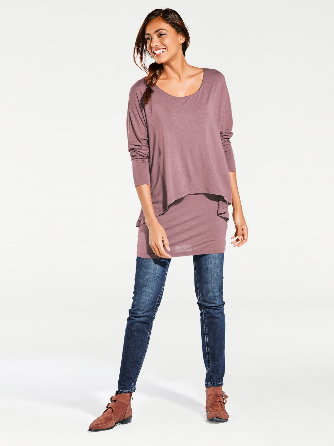 heine Rundhalsshirt "Rundhals-Shirt" 1 Stk.