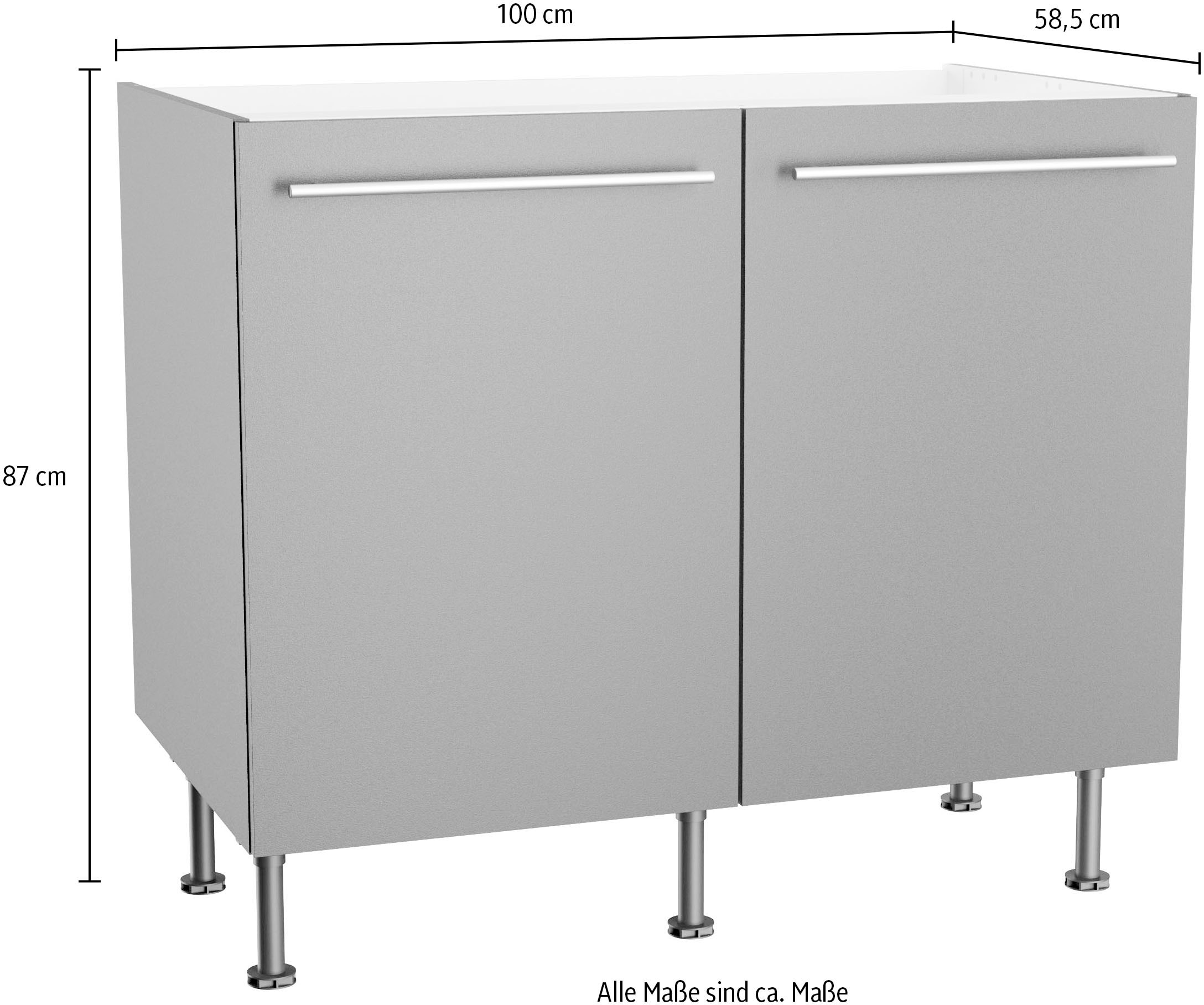 OPTIFIT Spülenschrank »Bern2«, Breite 100 cm, 2 Türen