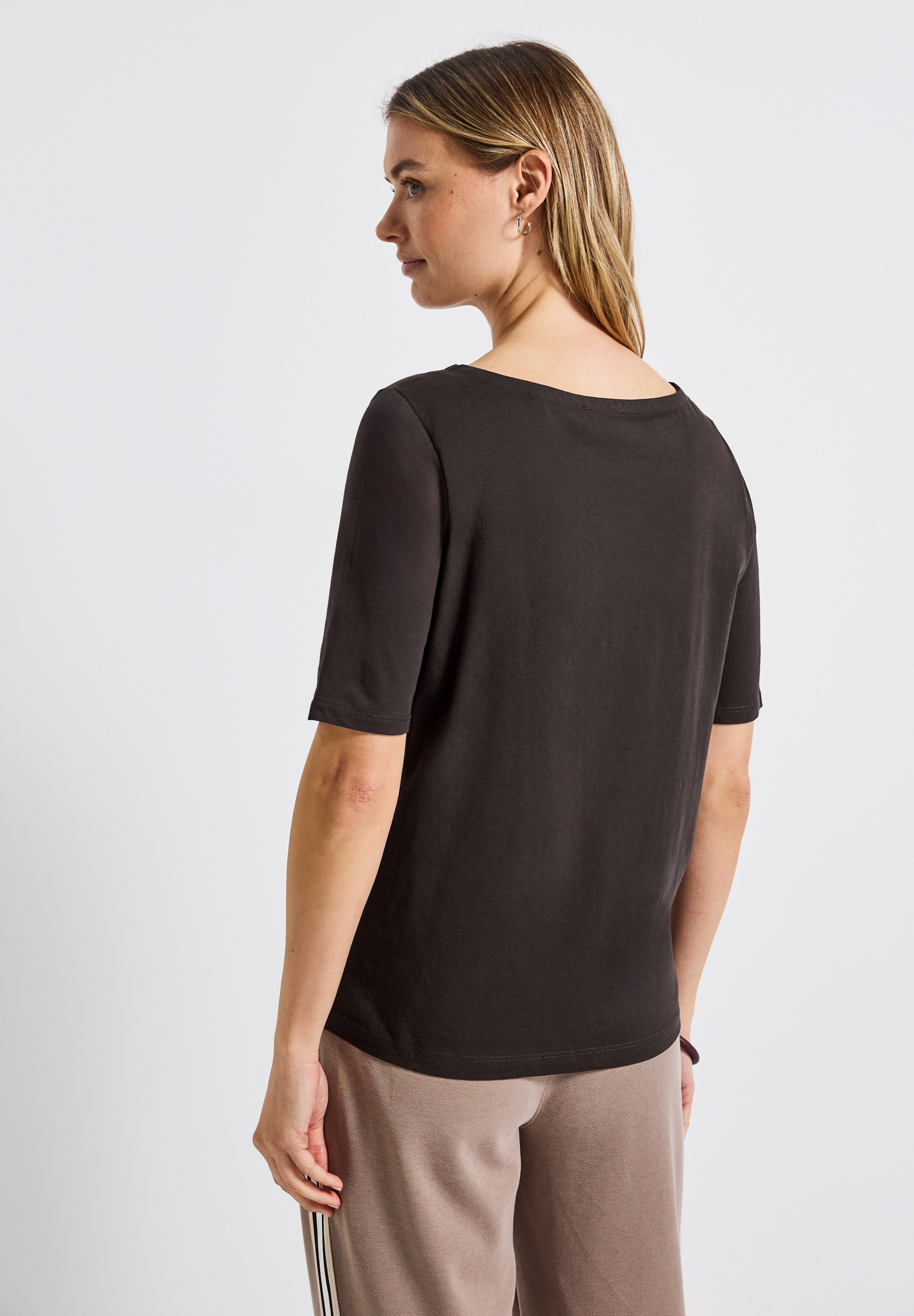 STREET ONE T-Shirt, U-Boot Ausschnitt, Basic günstig online kaufen