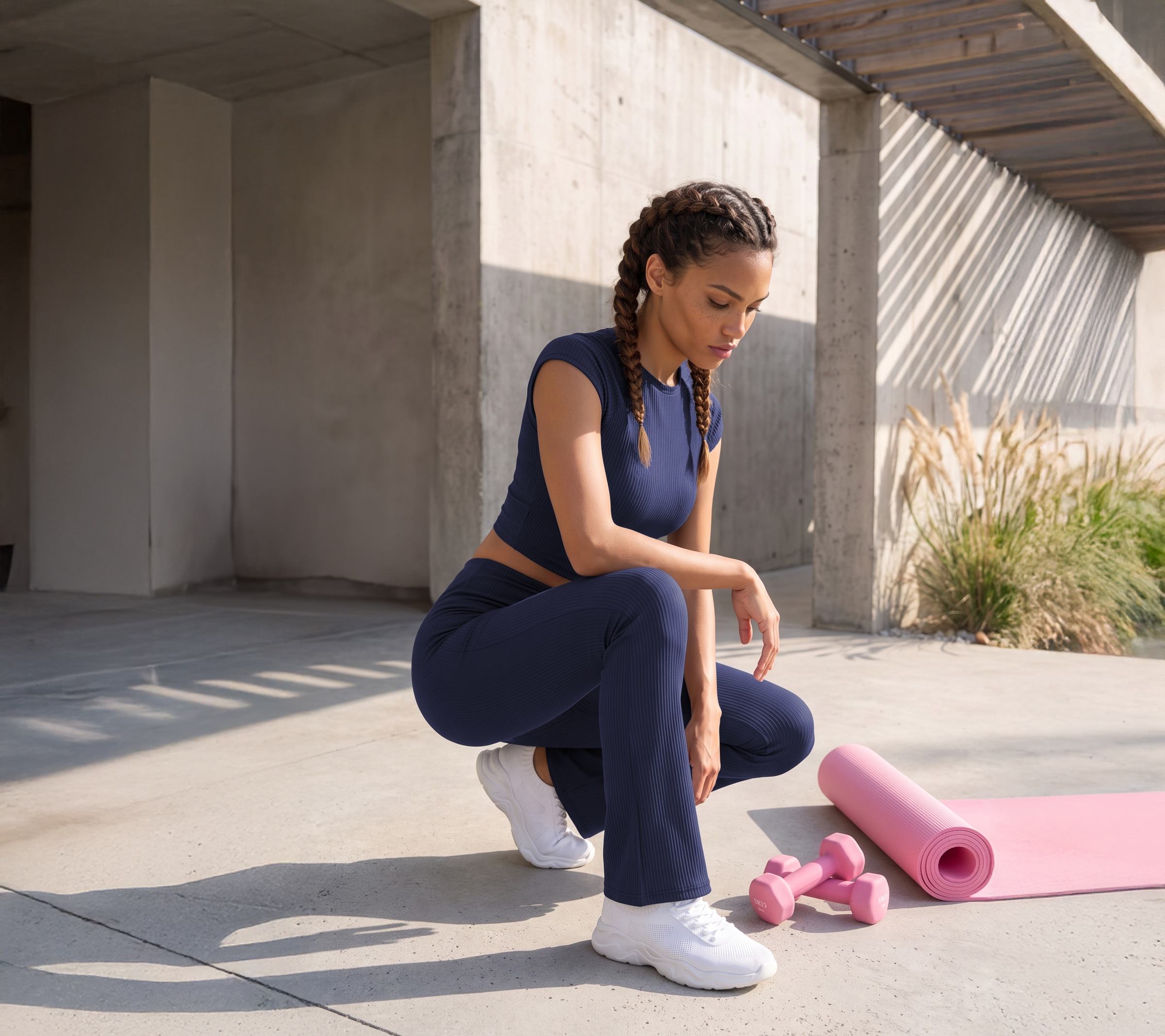 LASCANA ACTIVE Funktionsleggings  aus softer Ripp-Ware