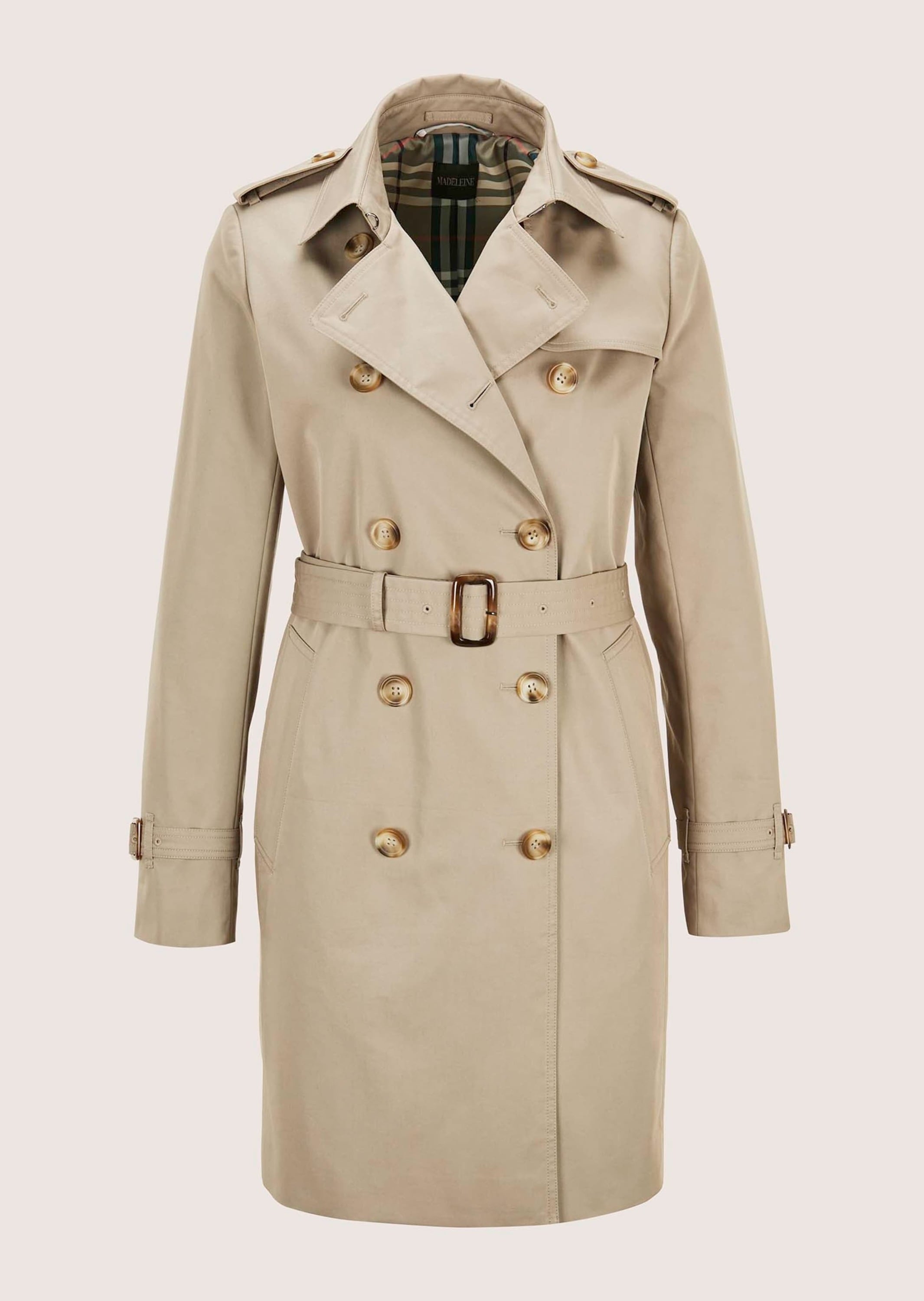 MADELEINE Trenchcoat "Kurzmantel Langarm Trenchcoat mit Bindegürtel" günstig online kaufen