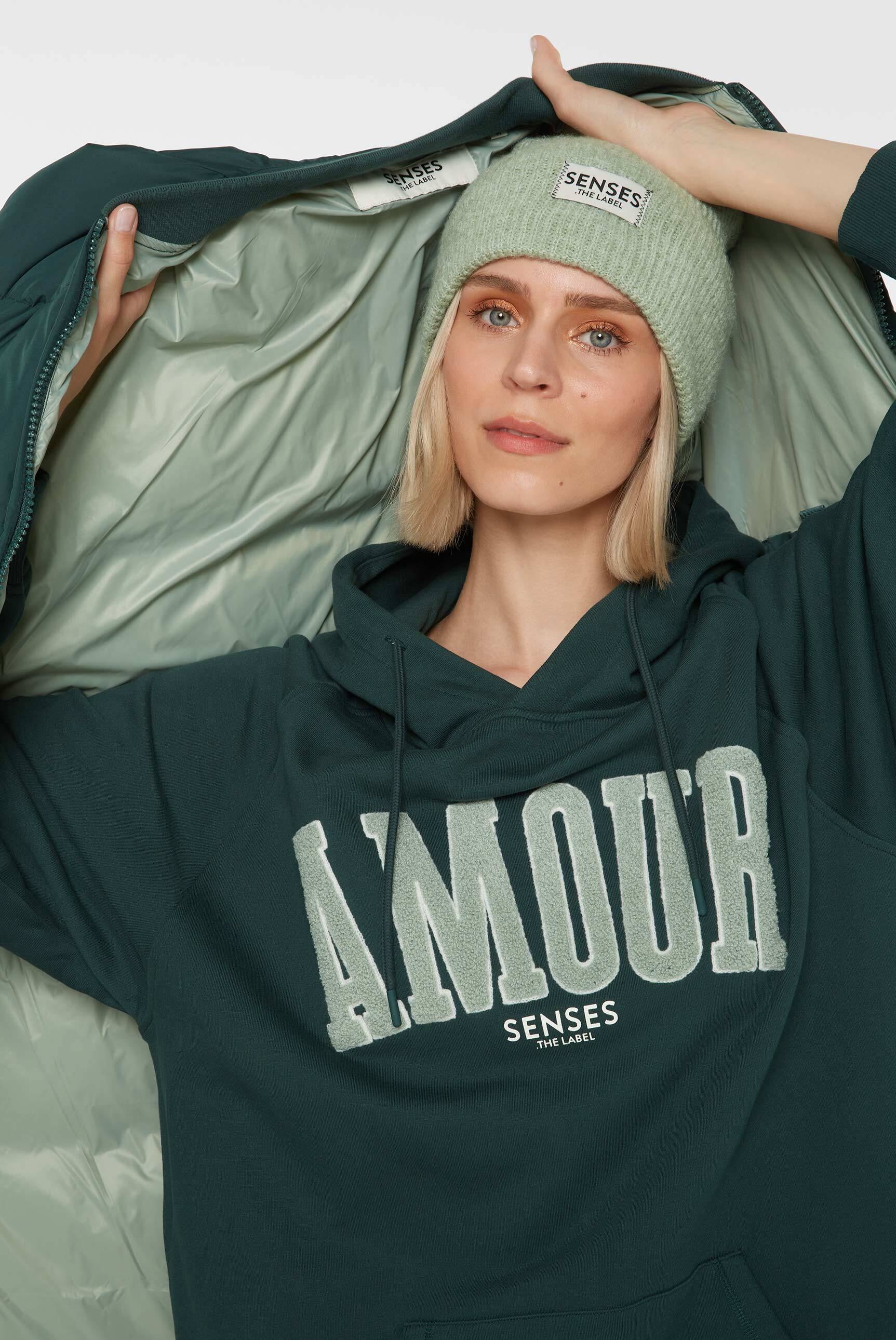 SENSES.THE LABEL Langjacke ohne Kapuze mit Zwei-Wege-Reißverschluss