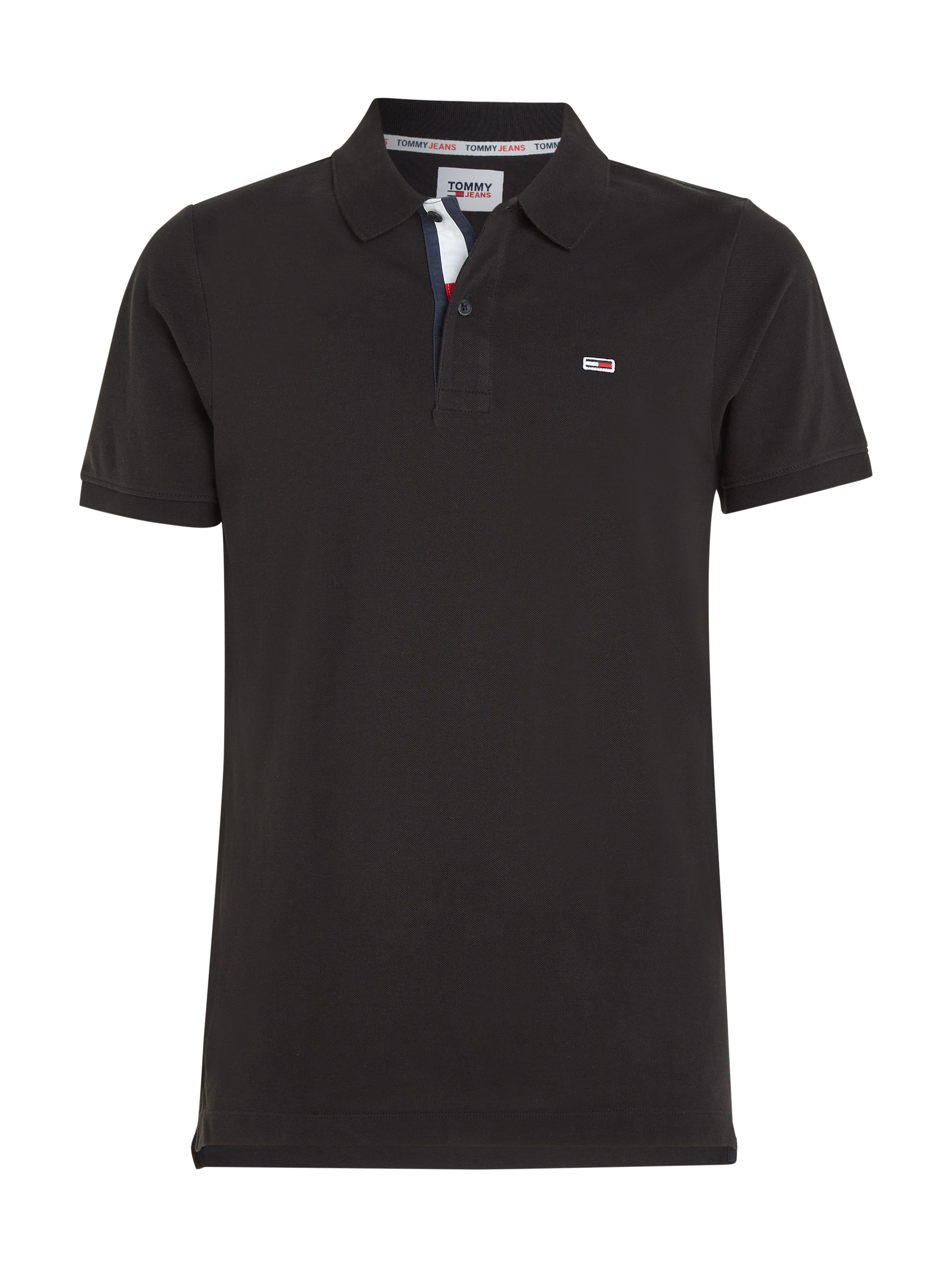 Tommy Jeans pour homme. DM0DM15370 Polo en pur coton, coupe slim noire (XL), Casuel, Manche courte, Le coton biologique, Durable 4