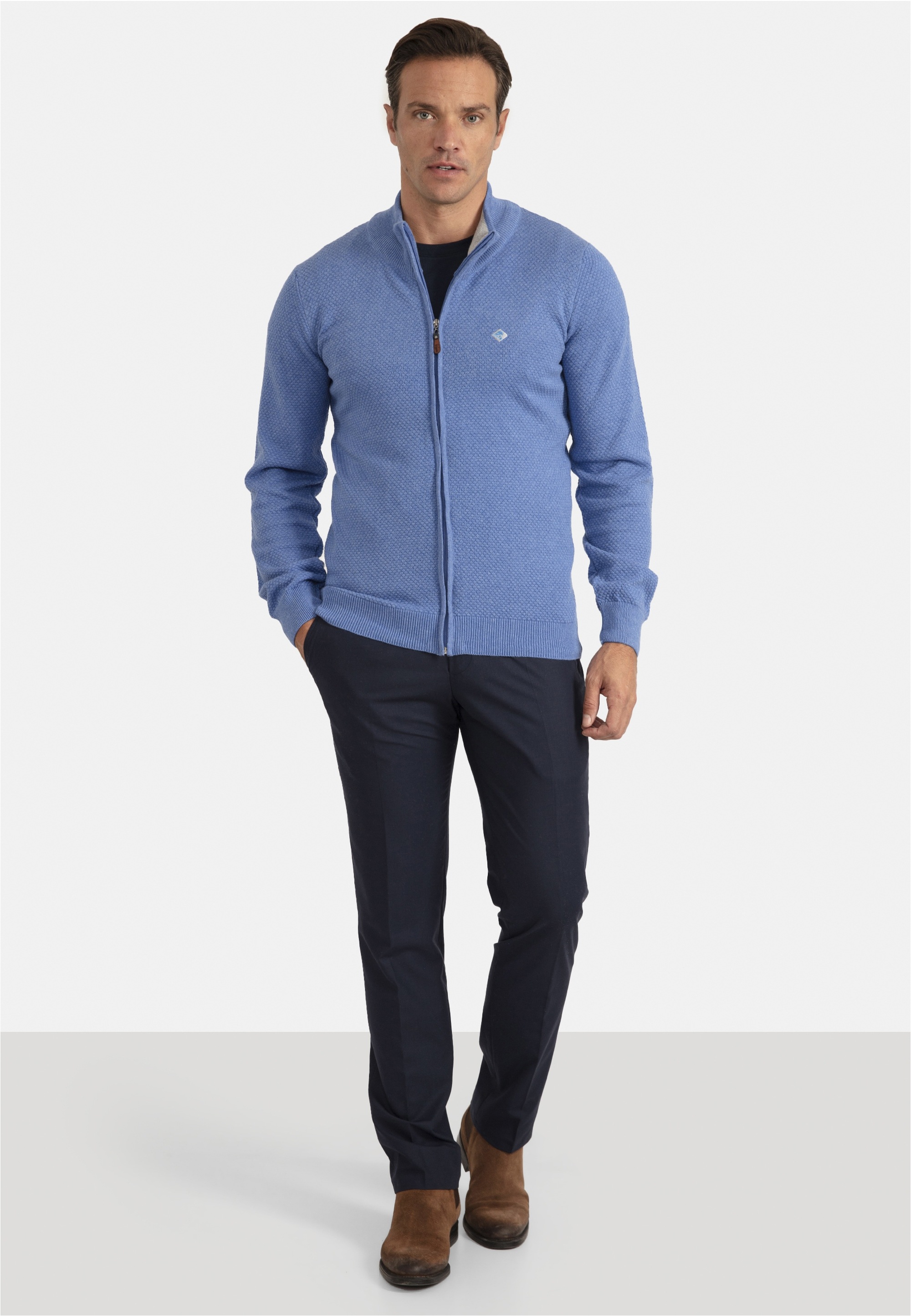 SIR RAYMOND TAILOR Strickjacke »Sydney«, mit kleinem Stehkragen