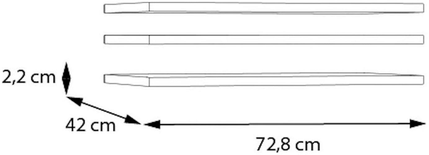 Einlegeboden FORTE, B:72,8cm H:2,2cm T:42cm, grau, Holzwerkstoff, Einlegeböden, 3 tlg. Set