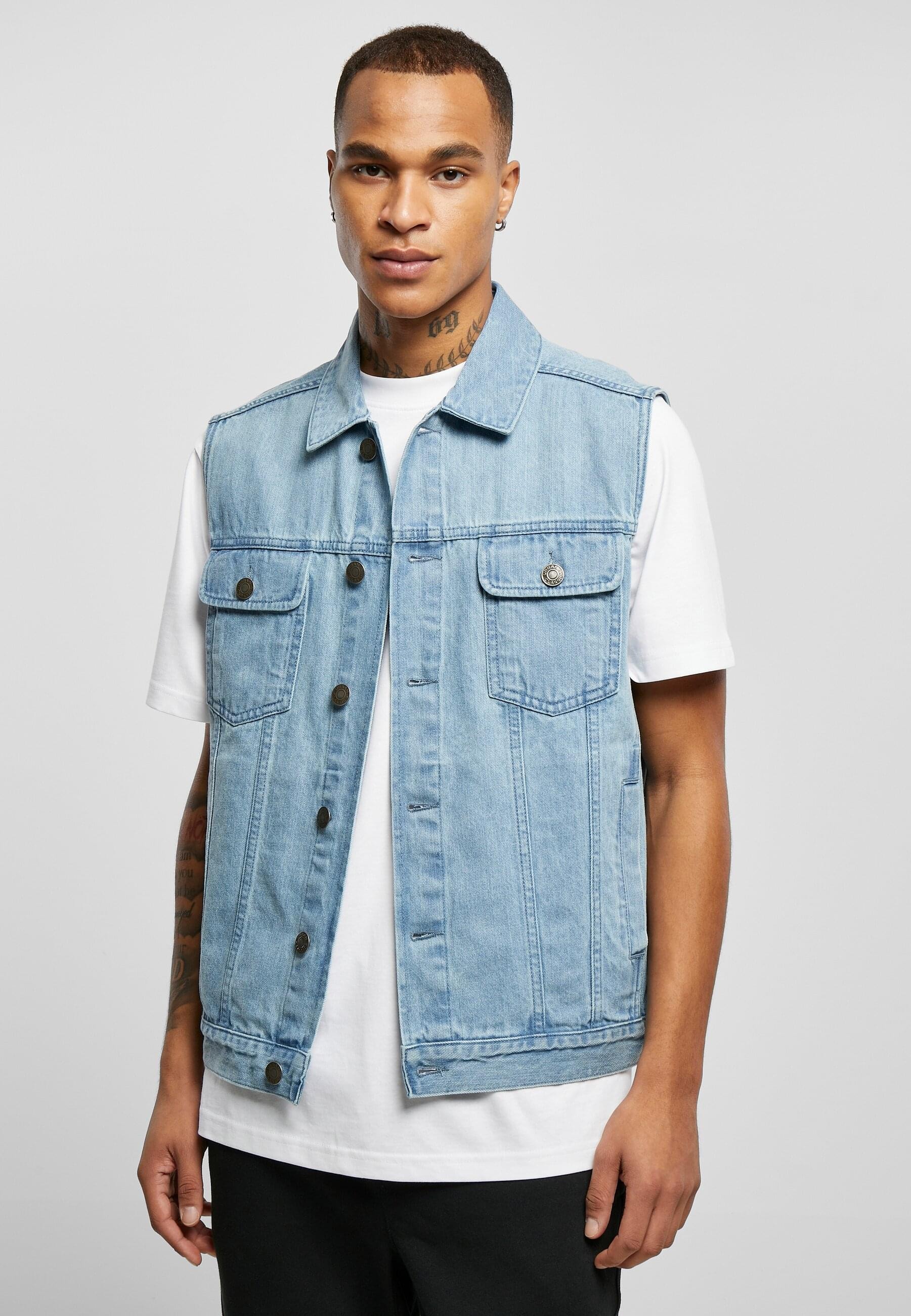 URBAN CLASSICS Jerseyweste »Urban Classics Herren Denim Vest«, (1 tlg.)