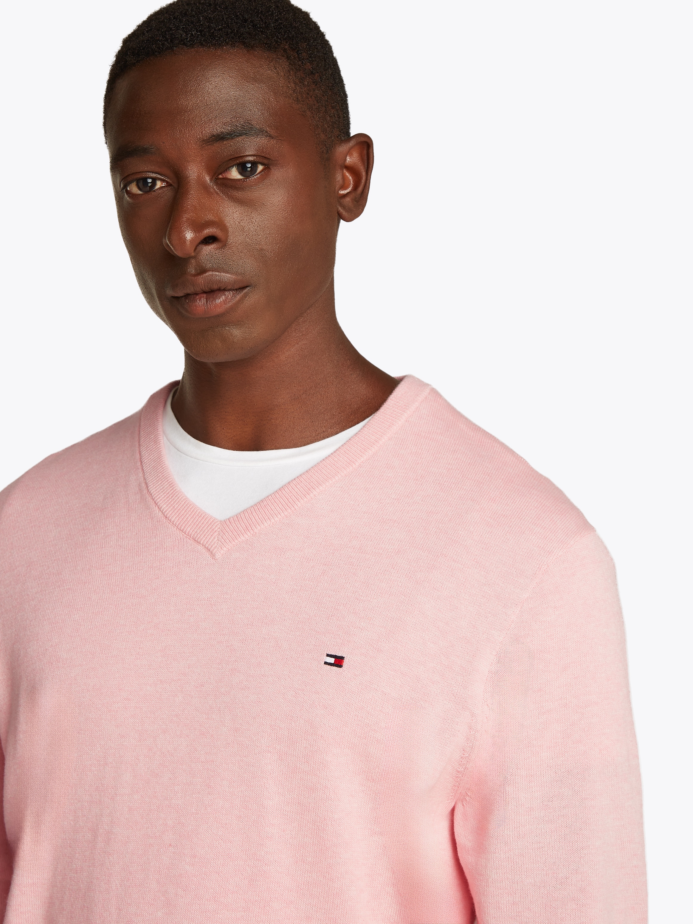 Tommy Hilfiger Strickpullover »ESSENTIAL COTTON V NECK«