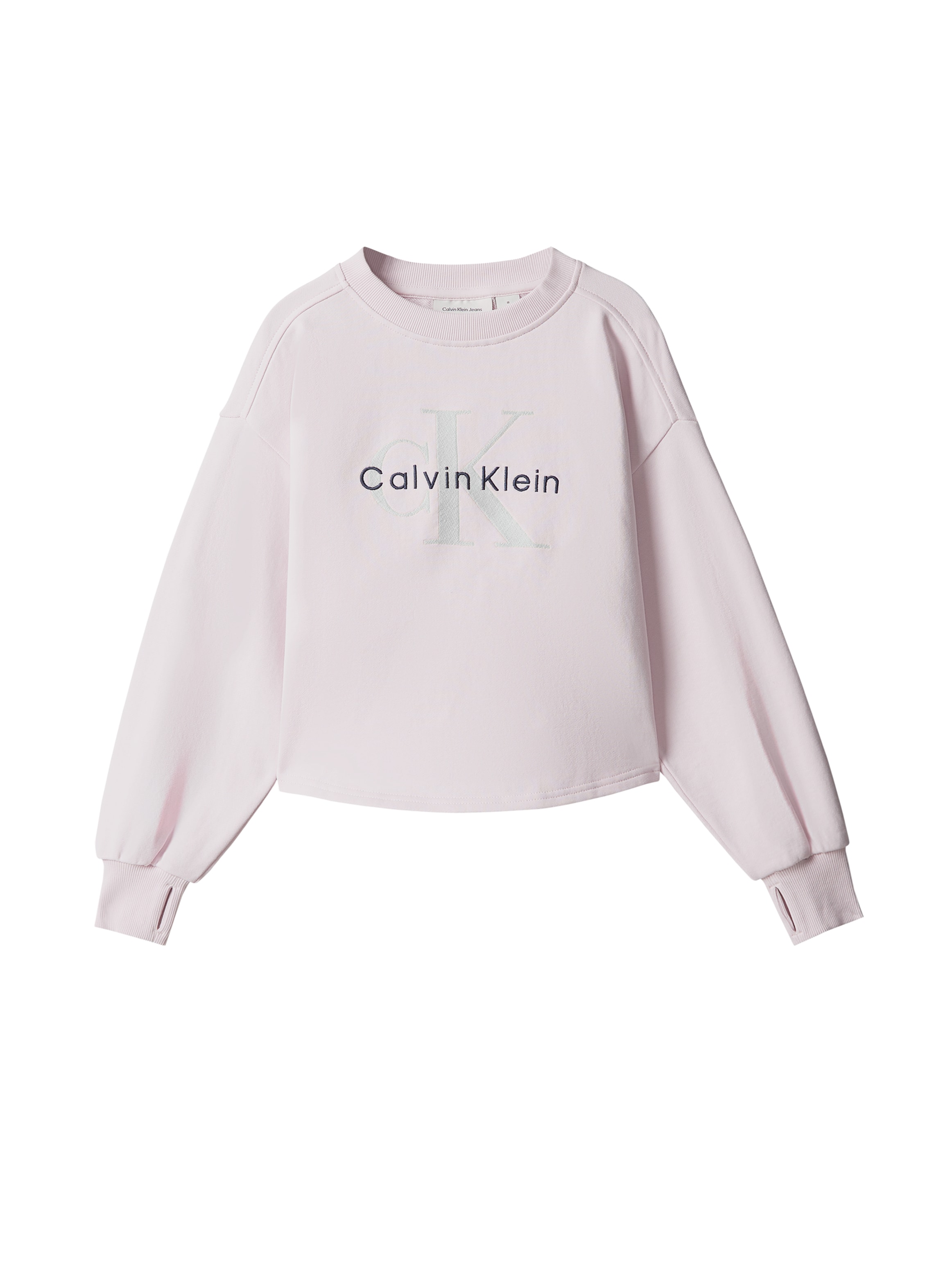 Calvin Klein Sweatshirt »MONOLOGO EMBRO CN SWEATSHIRT«, Regular fit, Logoschriftzug
