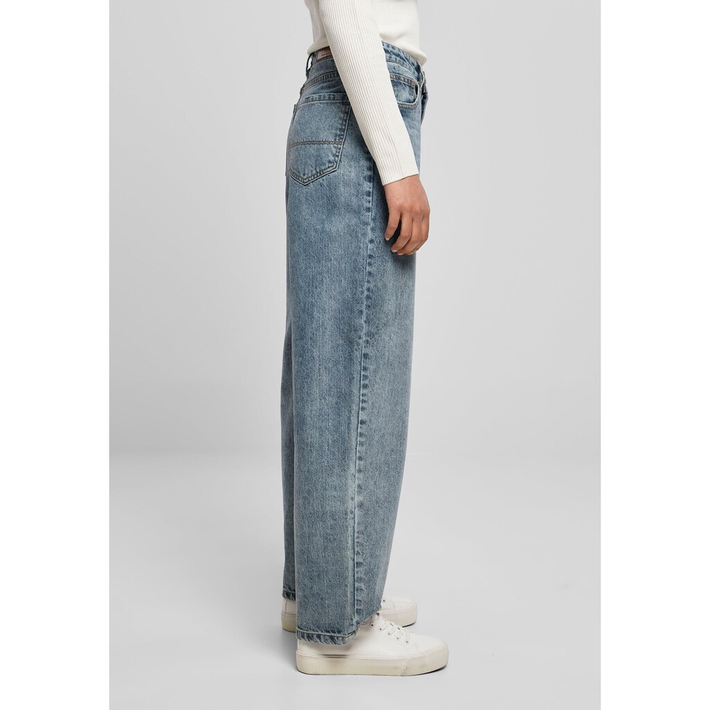 URBAN CLASSICS Bequeme Jeans »Urban Classics Damen Ladies High Waist 90´S Wide Leg Denim Pants«, (1 tlg.)