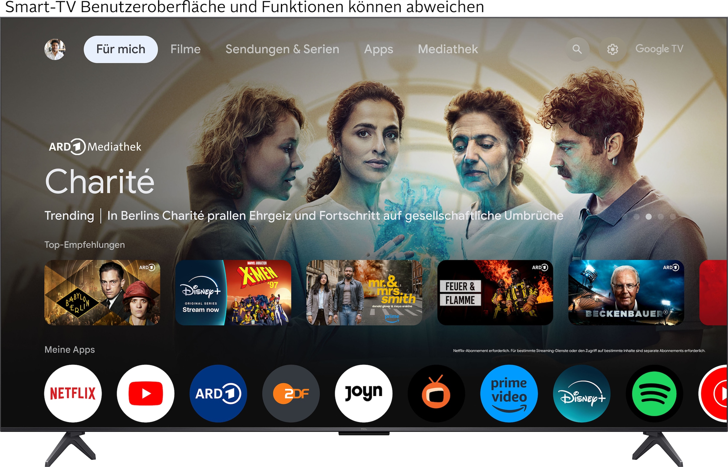 TCL QLED Mini LED-Fernseher »65Q6CX1«, 4K Ultra HD, Smart-TV-Google TV, 144 Hz, 4K HDR Premium, Smart TV, Apple TV, Multi-HDR und Dolby Vision