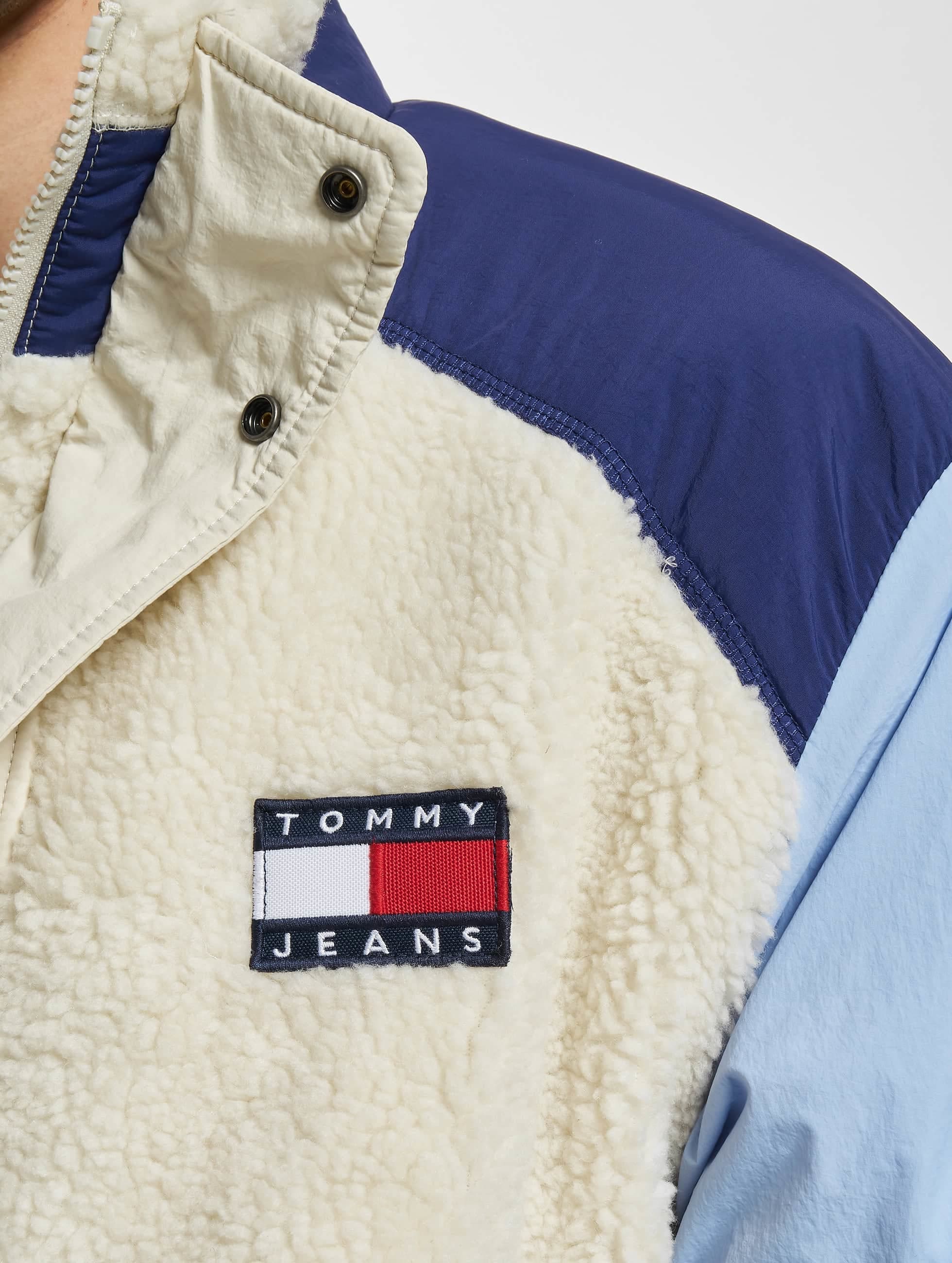 Blouson »Herren Tommy Jeans Fabric Mix Sherpa Fleecejacke«, (1 St.)
