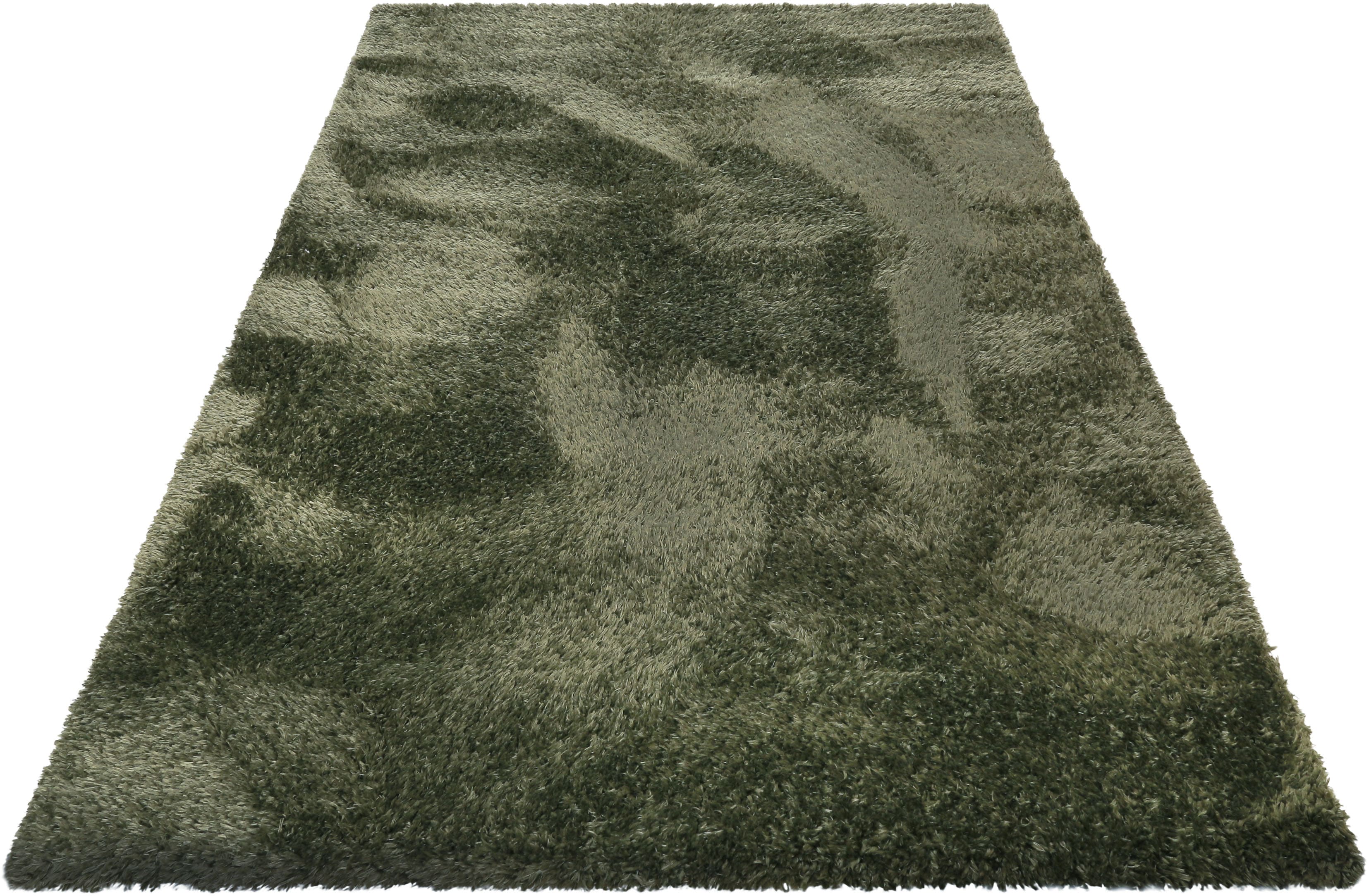 Esprit Hochflor-Teppich "YOGI ESP-096" rechteckig 50 mm Höhe Läufer, flauschiger weicher Flor, Wohnzimmer