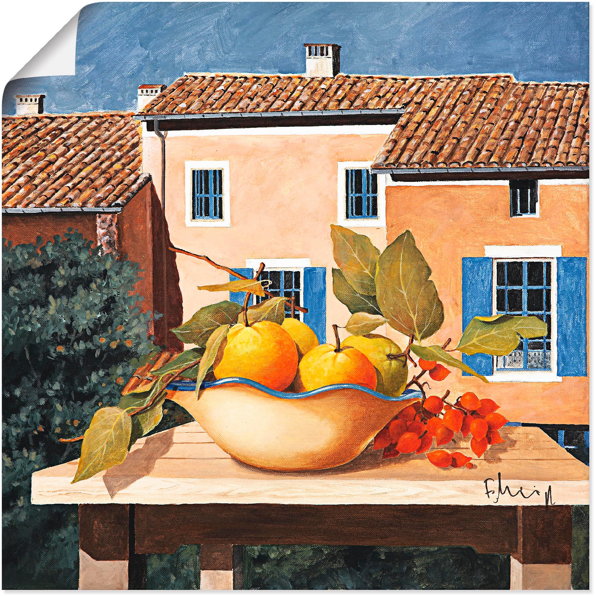 Artland Leinwandbild »Mediterranes Leben«, Arrangements, (1 St.), auf Keilrahmen gespannt