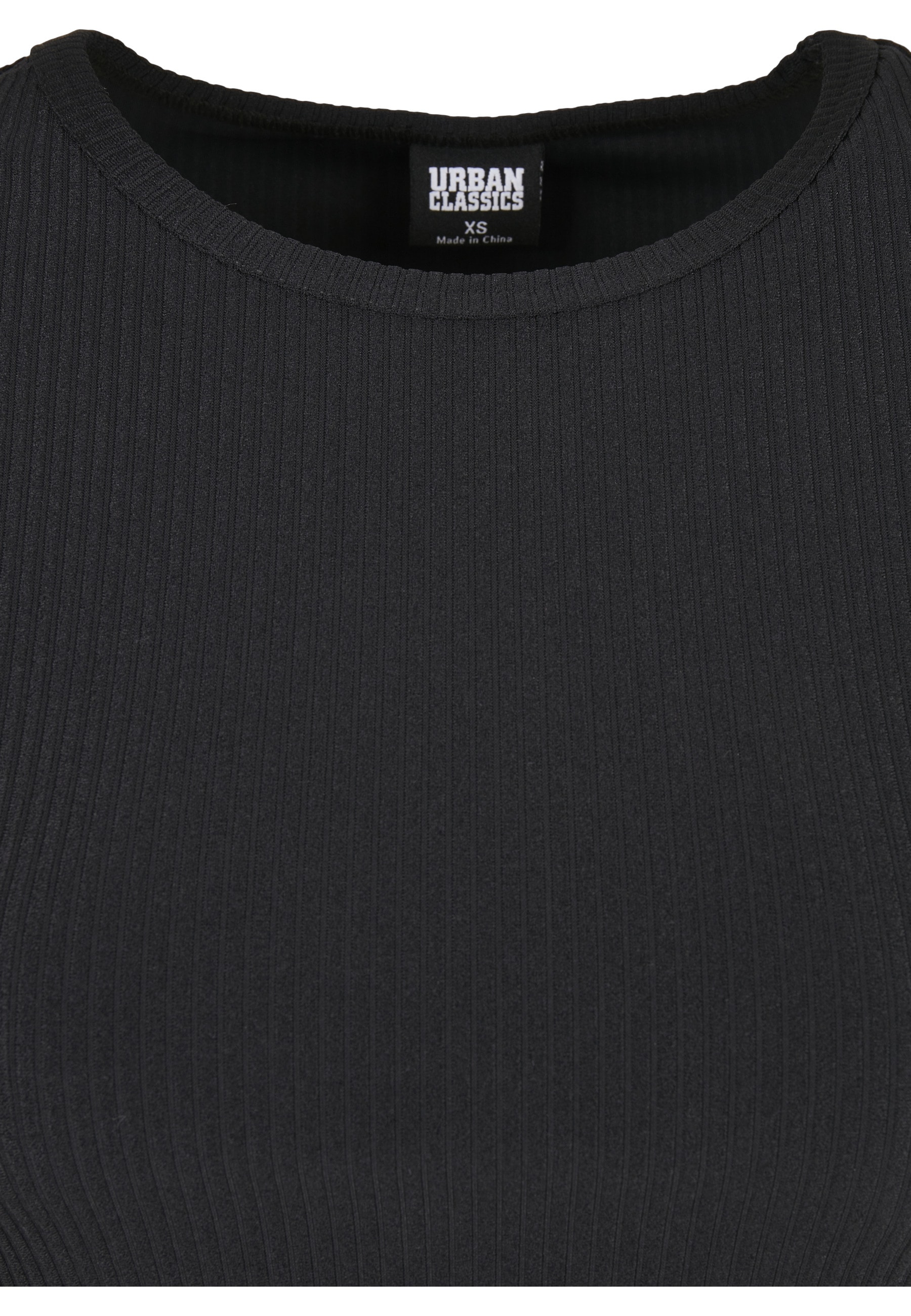 URBAN CLASSICS T-Shirt »Urban Classics Damen Ladies Cropped Lace Hem Tee« 1 Stk.
