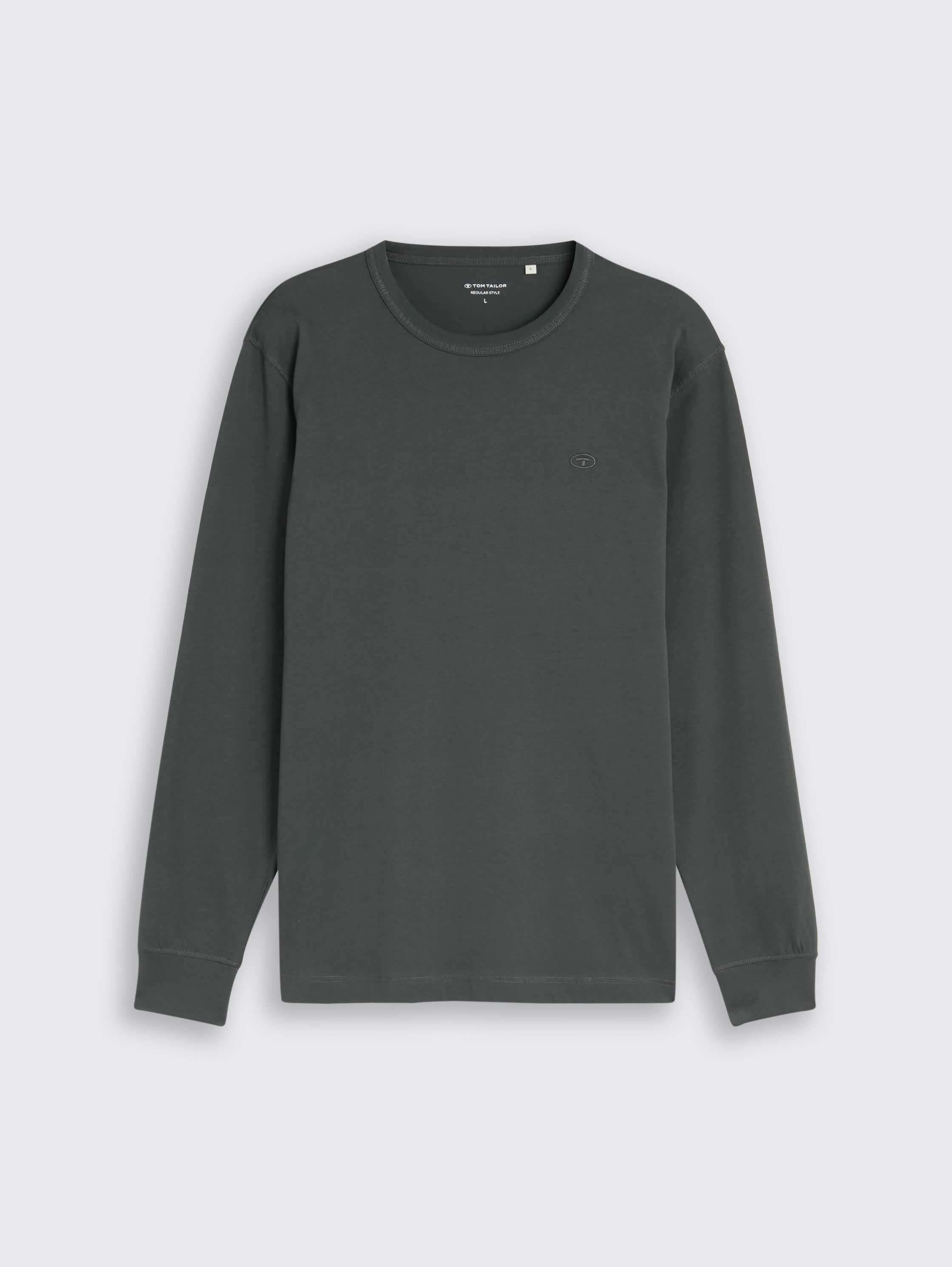 TOM TAILOR Langarmshirt mit Logo Stickerei