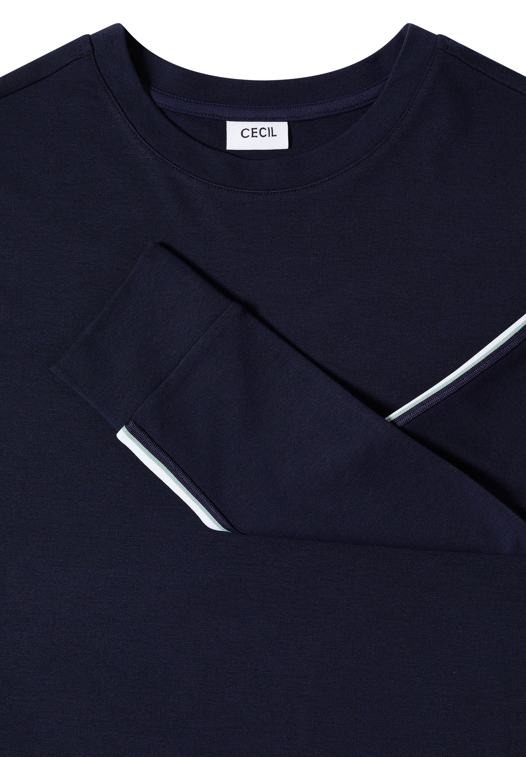 Cecil Sweatshirt , mit Tape Detail am Ärmel
