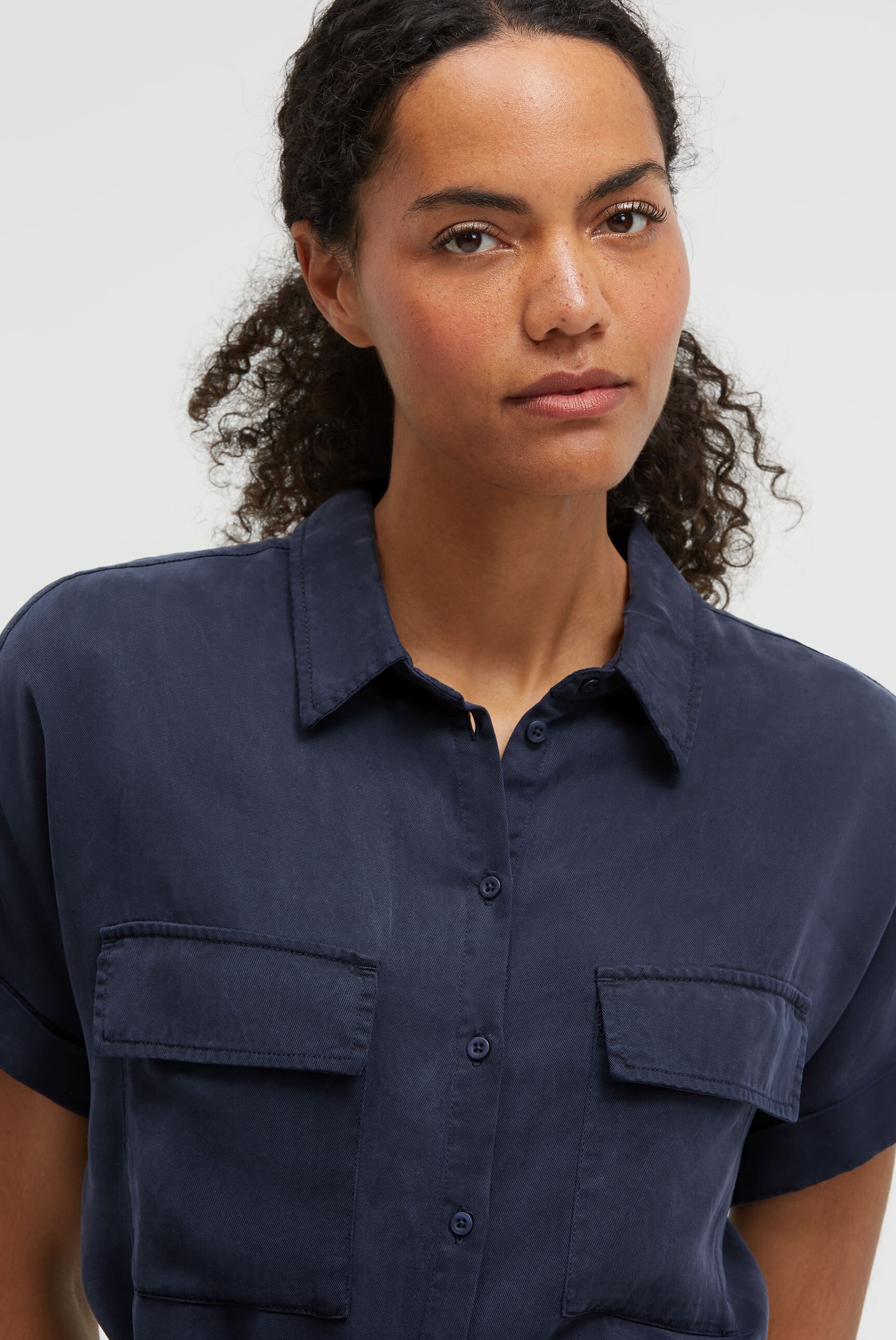 SENSES.THE LABEL Sommerkleid Klappentaschen mit Bindegürtel