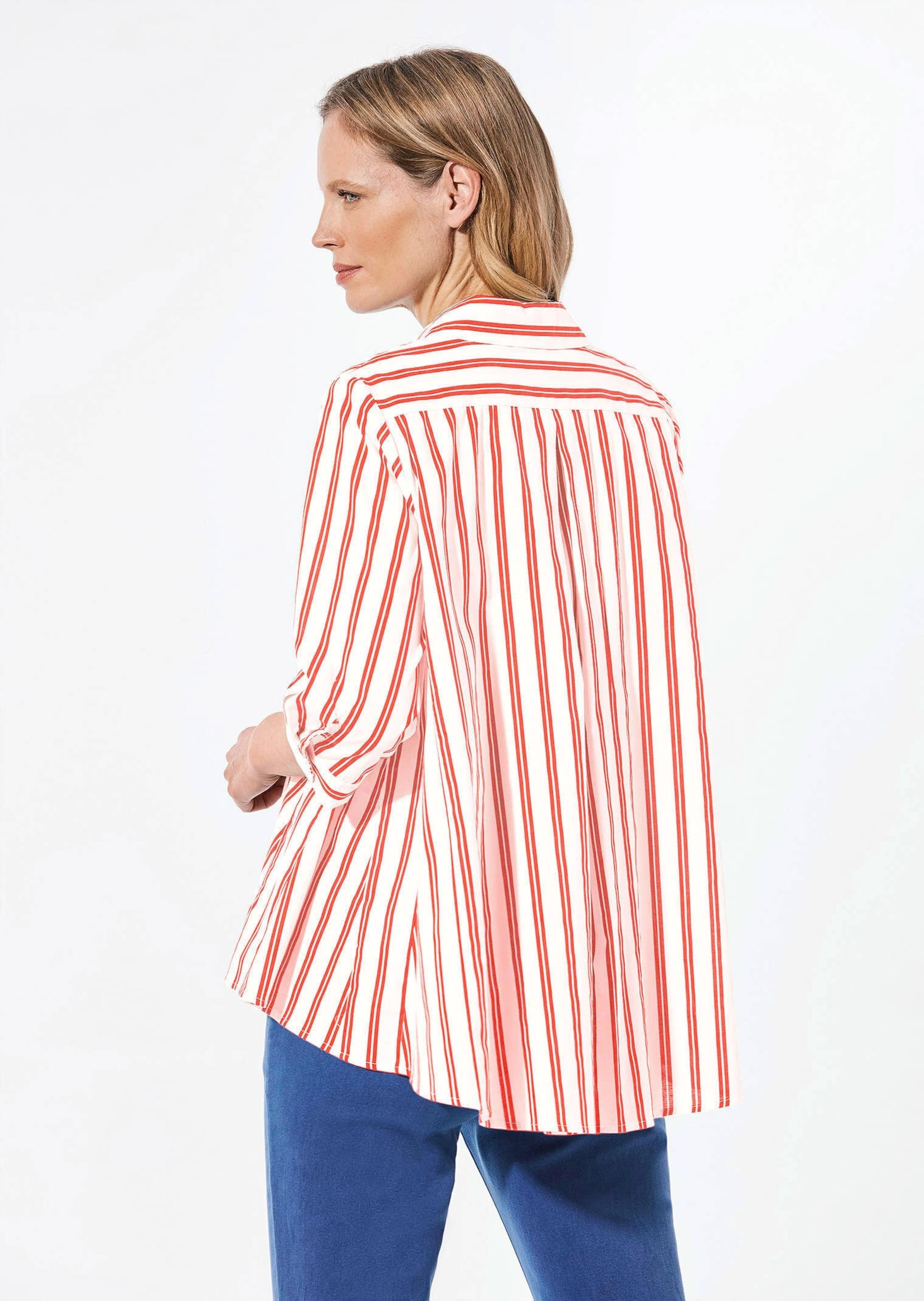 GOLDNER Kurzarmbluse »Bluse Schlichte Baumwoll-Bluse mit 3/4-Arm«
