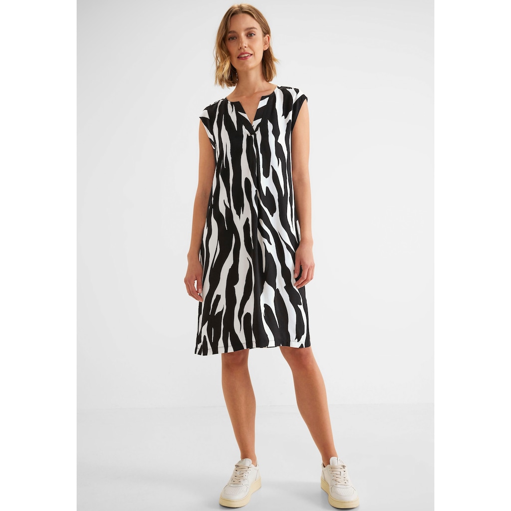 STREET ONE Druckkleid mit V-Ausschnitt