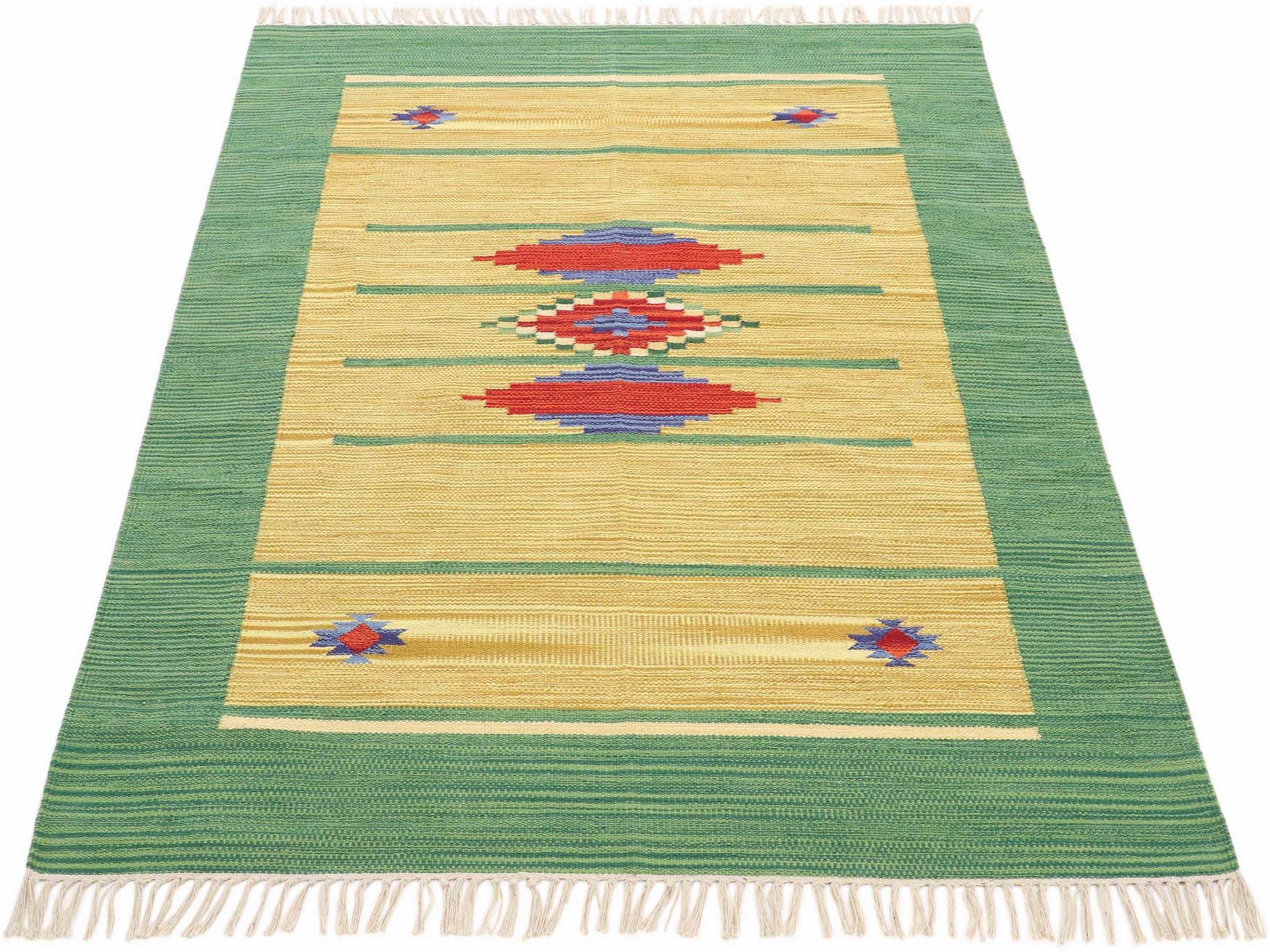 carpetfine Teppich »Kelim Nilay«, rechteckig, 5 mm Höhe