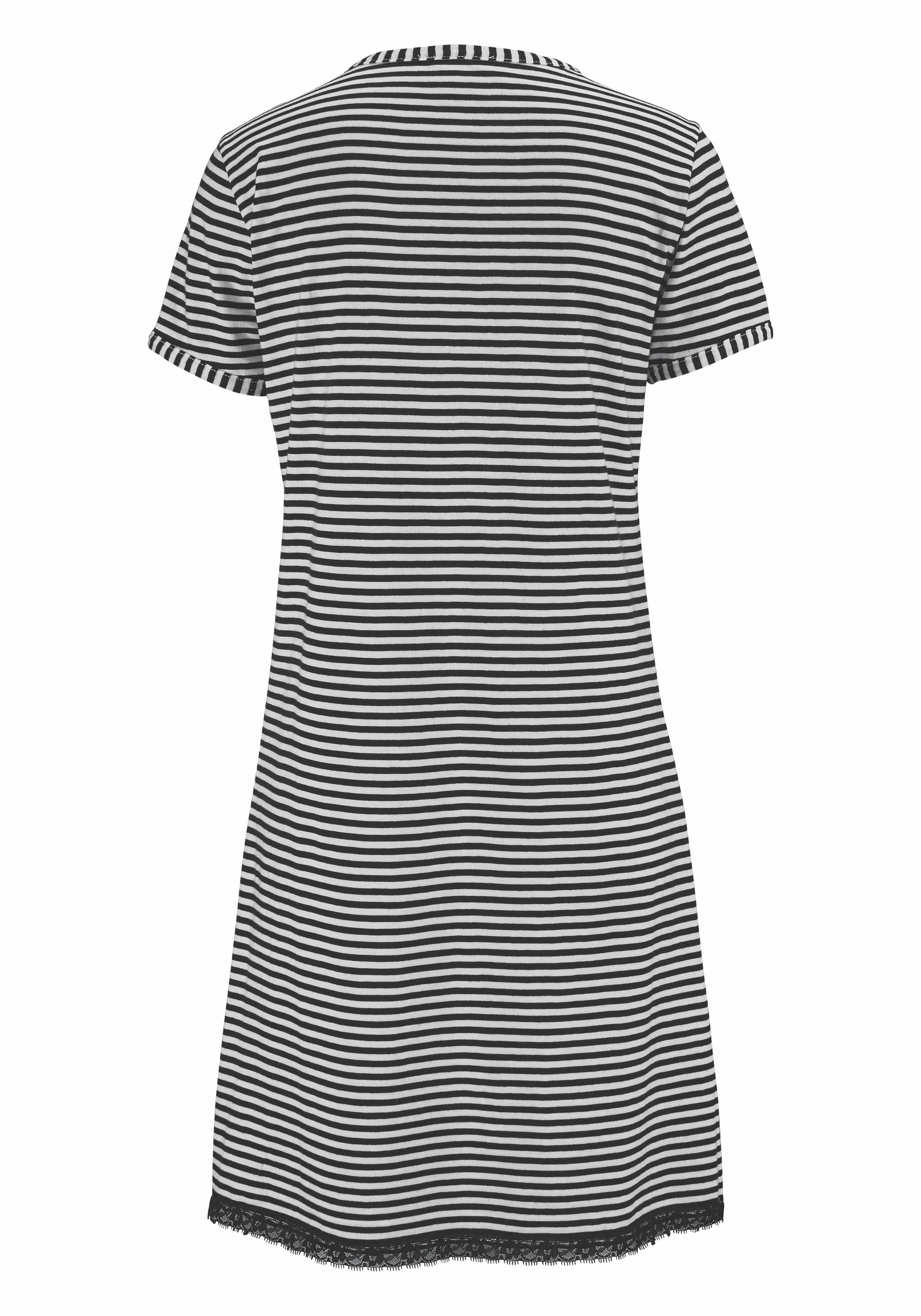 Thumbnail - H.I.S Nachthemd Brusttasche mit Spitzendetails