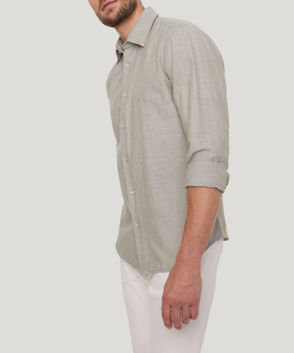 Pierre Cardin Langarmhemd »TW 106«, mit Leinenstruktur