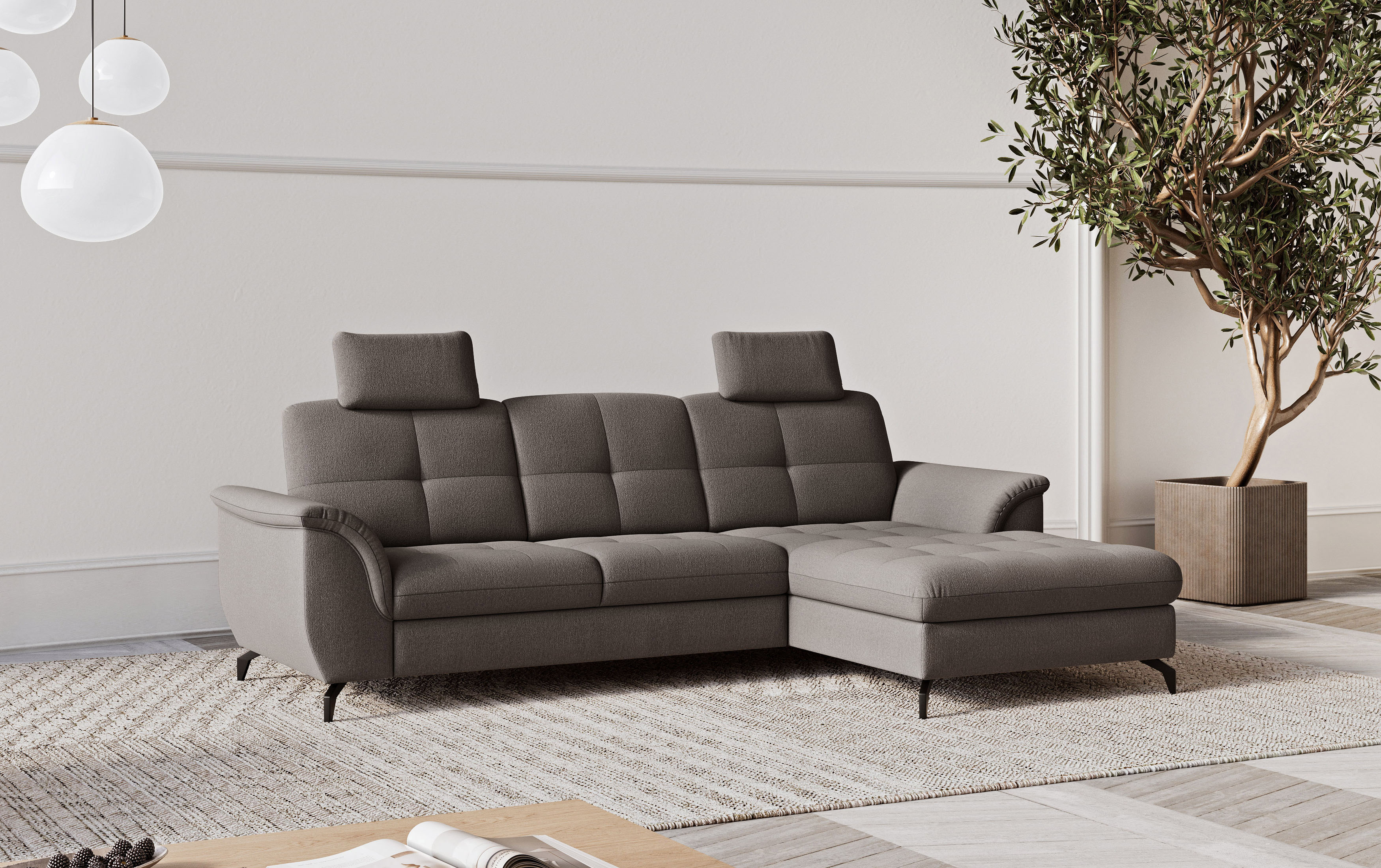 sit&more Ecksofa "Zora" wahlweise mit Schlaffunktion und Bettkasten