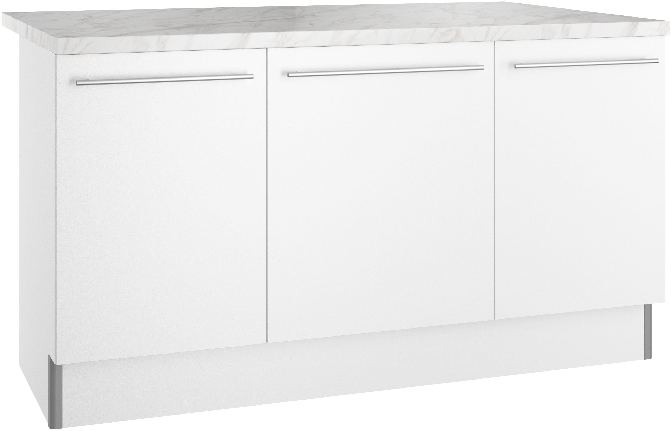 KOCHSTATION Kücheninsel "KS-Bern2" Stellmaße 161 x 96,5 cm, mit durchgehender Arbeitsplatte als Theke