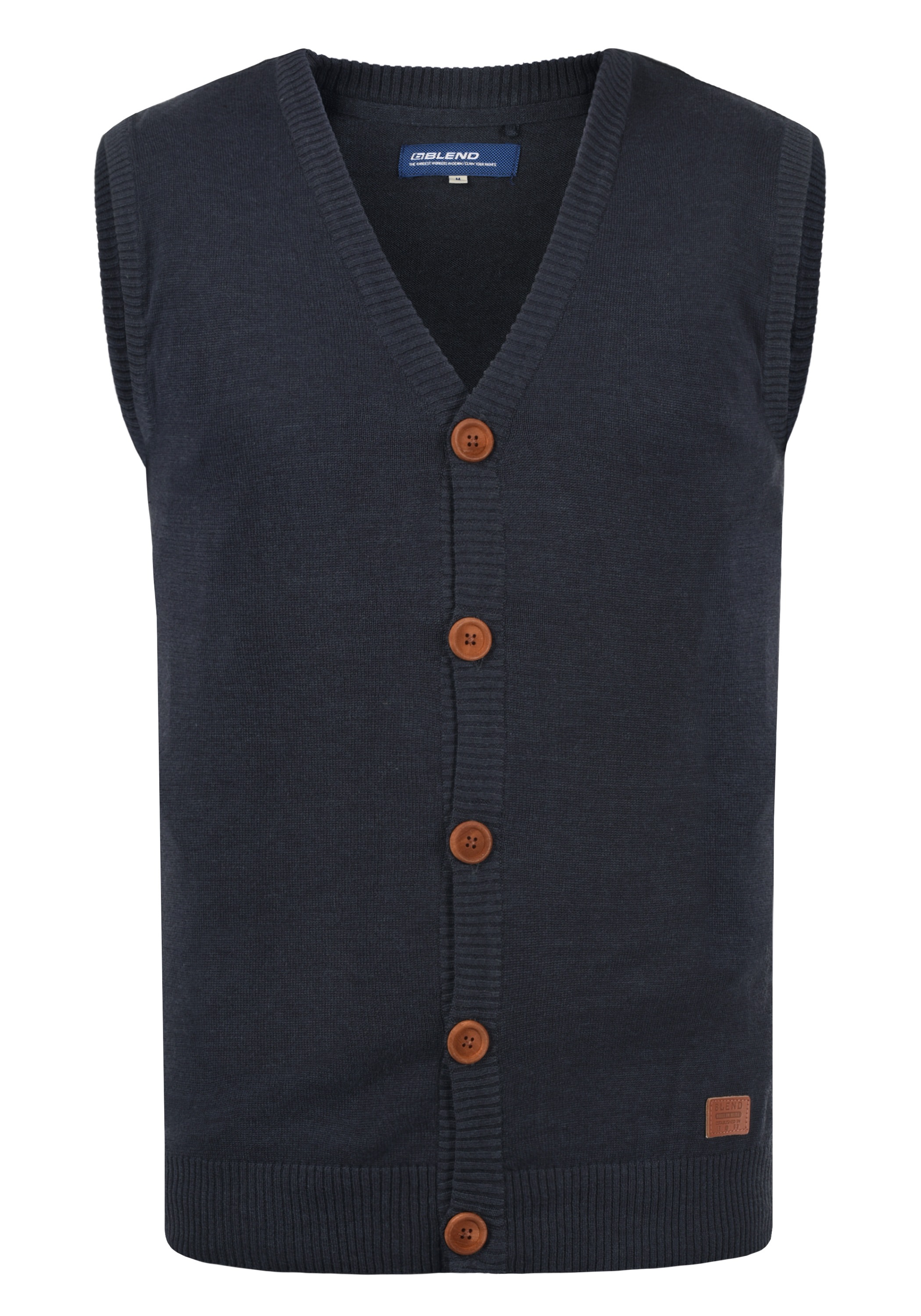 Blend Pullunder "BHLennardo" Stilvoller Pullunder mit Holzknopf-Leiste günstig online kaufen