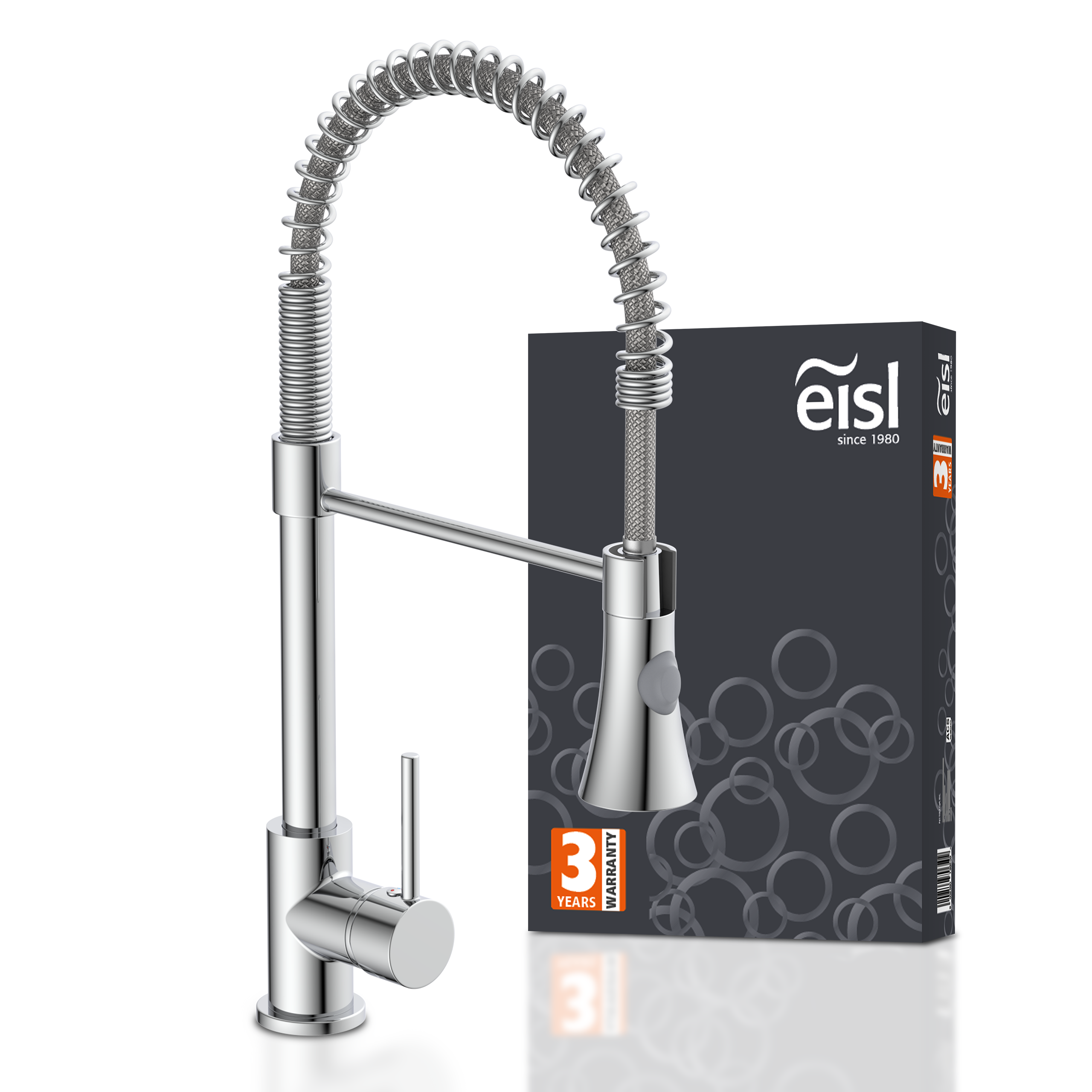 Eisl Spültischarmatur "Leon" Wasserhahn Ausziehbar, 360 Schwenkbare Mischbatterie
