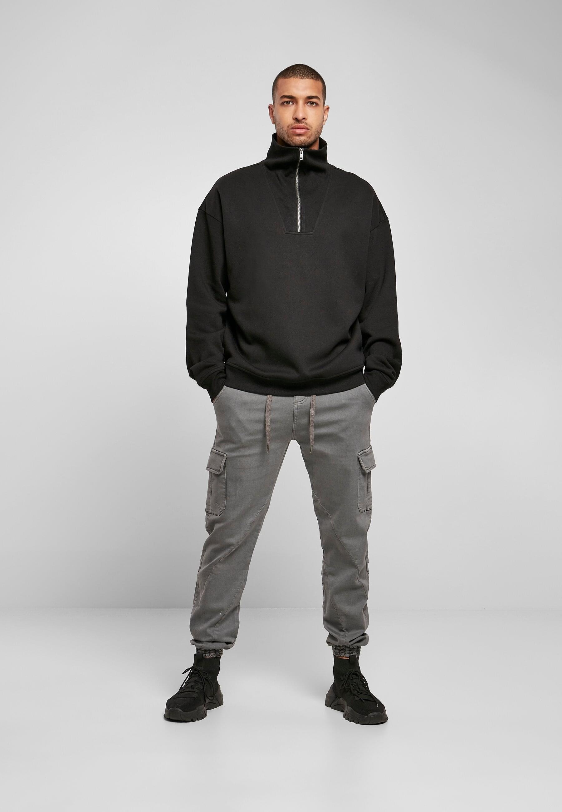 URBAN CLASSICS Rundhalspullover »Urban Classics Herren Big Troyer«, (1 tlg.)