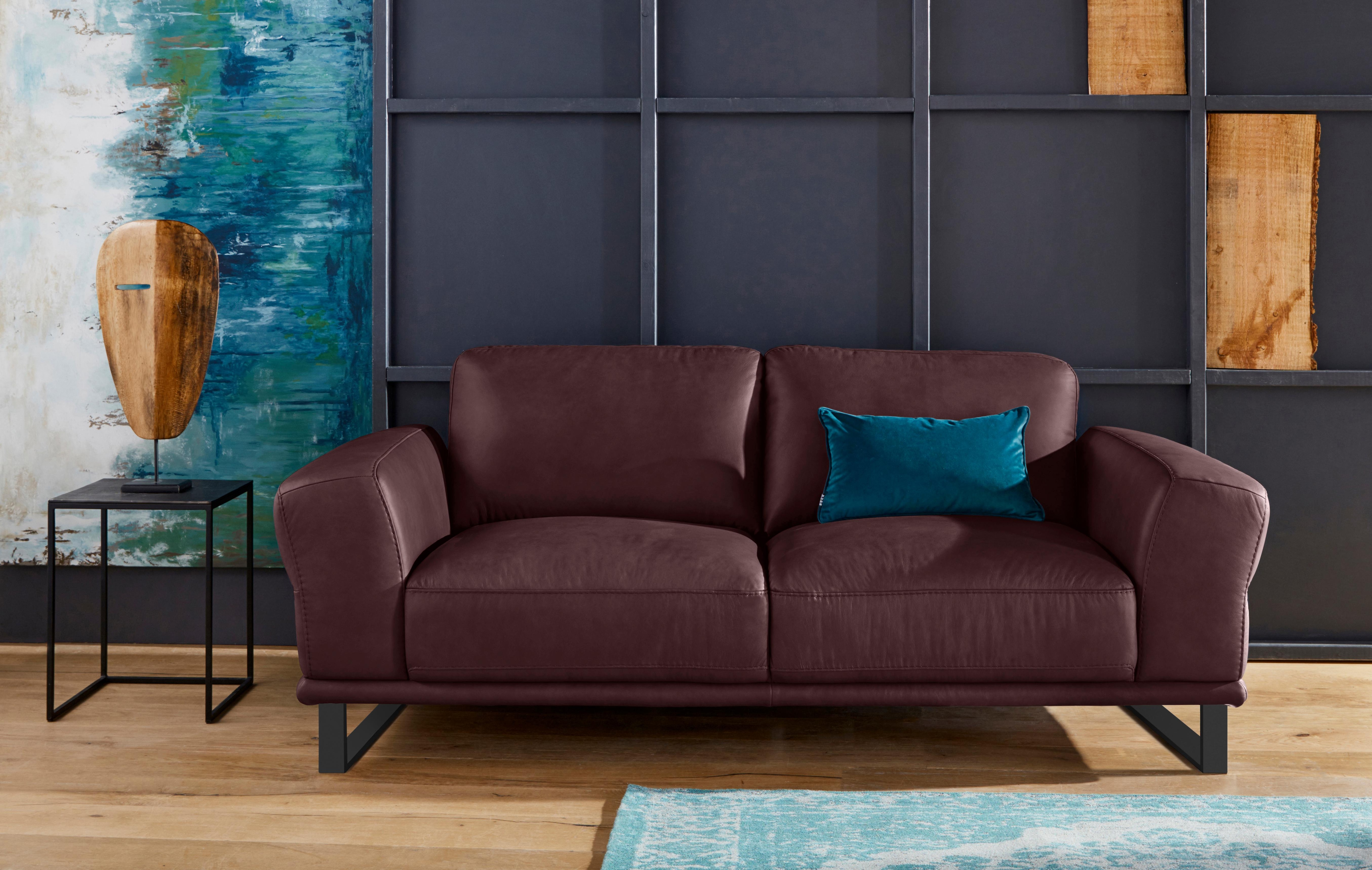 W.SCHILLIG 2-Sitzer "montanaa Designsofa mit erstklassigem Sitzkomfort, Federkern" mit Metallkufen in Schwarz pulverbeschichtet, Breite 192 cm