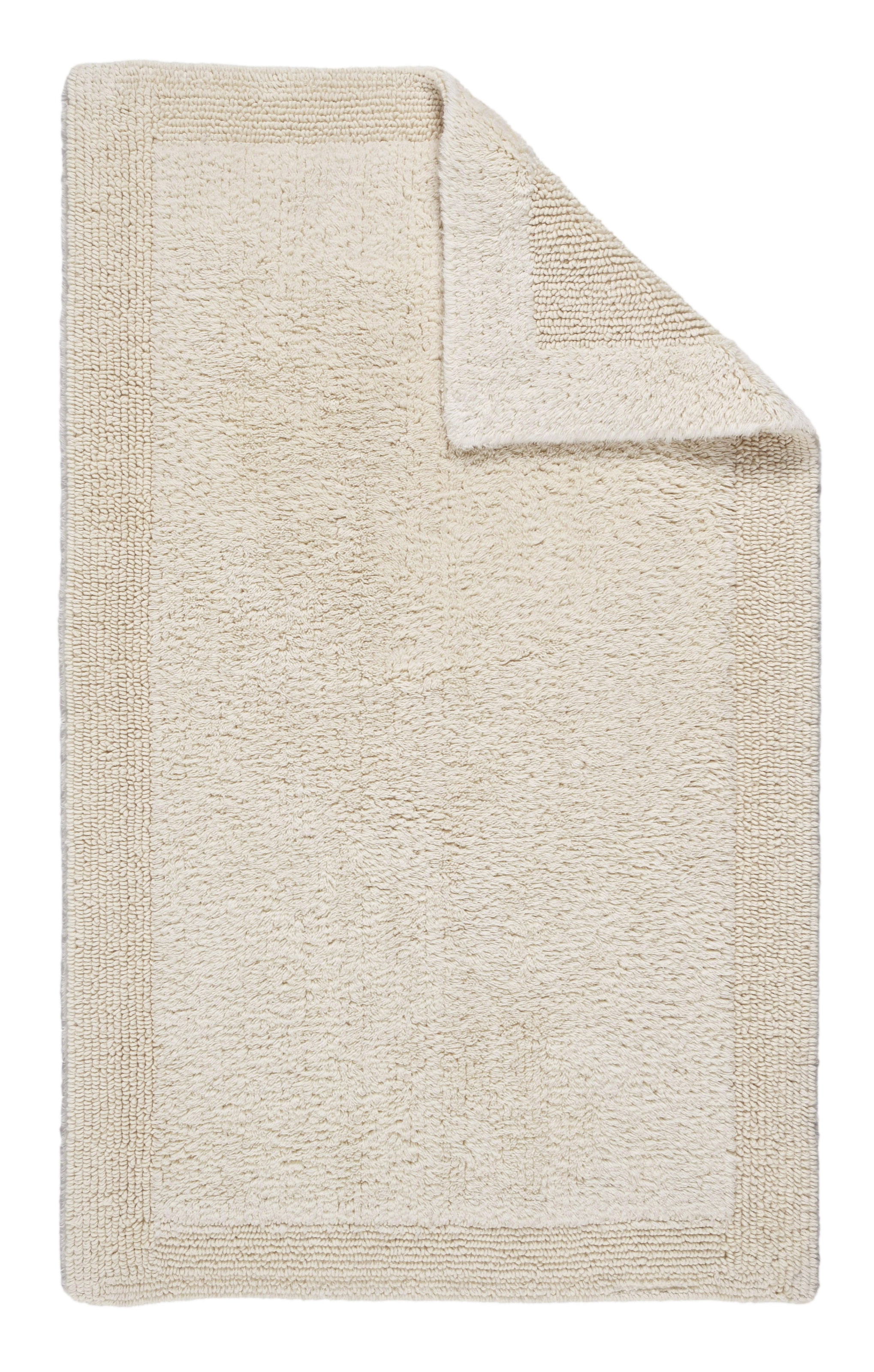 OTTO home Badematte »Kapra, Badvorleger, Badezimmer Teppich« Höhe 14 mm beidseitig nutzbar | fußbodenheizungsgeeignet | strapazierfähig mit Bordüre, Badteppich, Badematte, Baumwolle