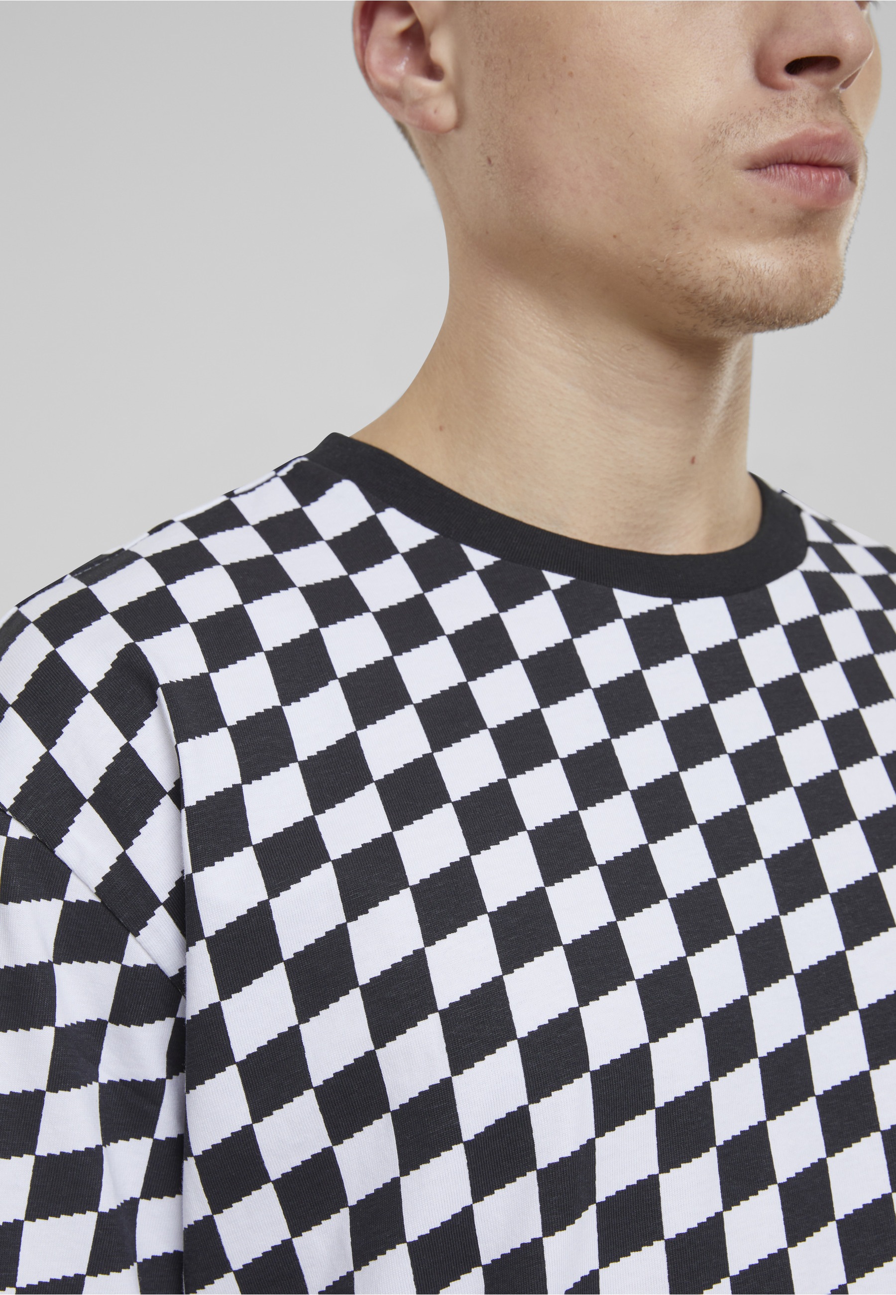 URBAN CLASSICS Langarmhemd »Urban Classics Herren Oversized Check Tee« 1 Stk.