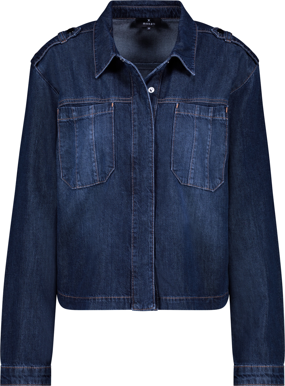 Monari Jeansblazer »Jacke Lyocell«, Mit Rundhalsausschnitt
